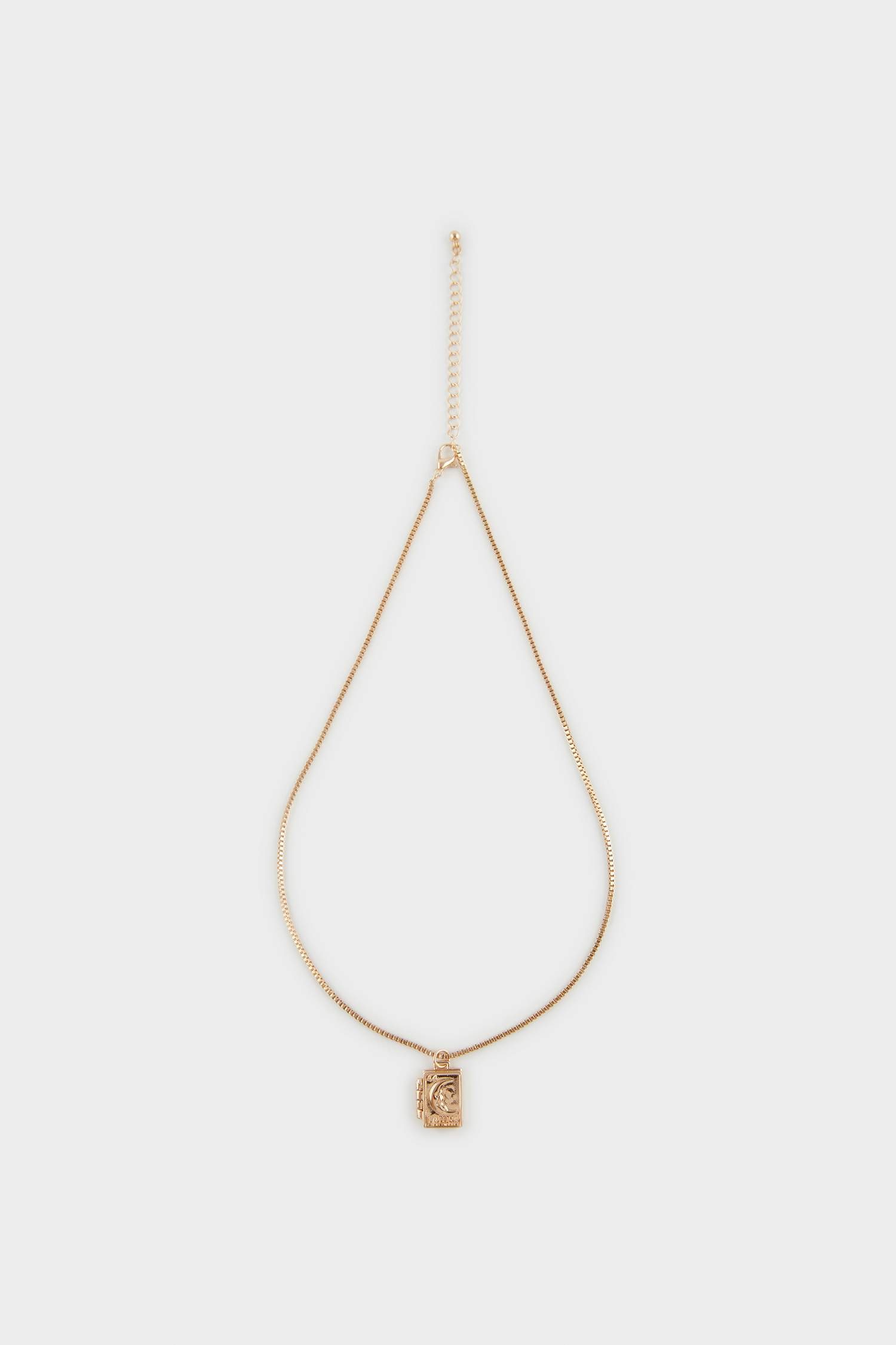 Woman Moon Themed Gold Necklace