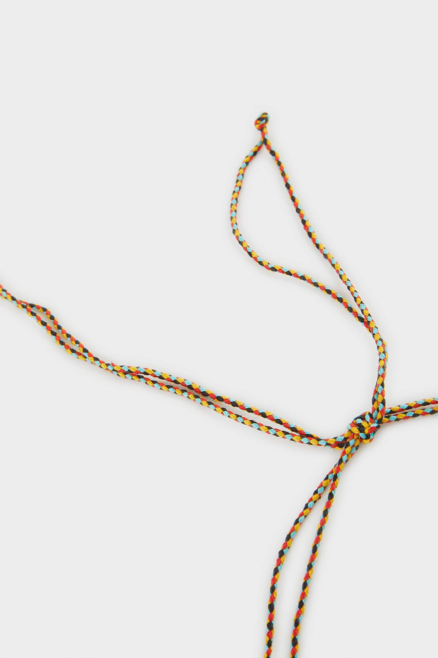 Woman Colorful Rope Charm Bracelet