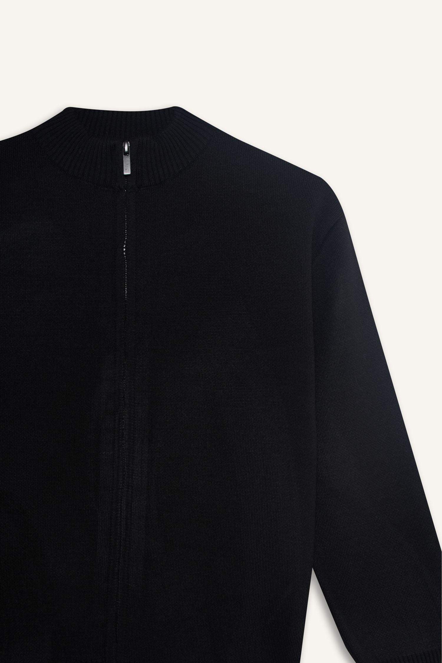 Boy Half Zippered Cardigan