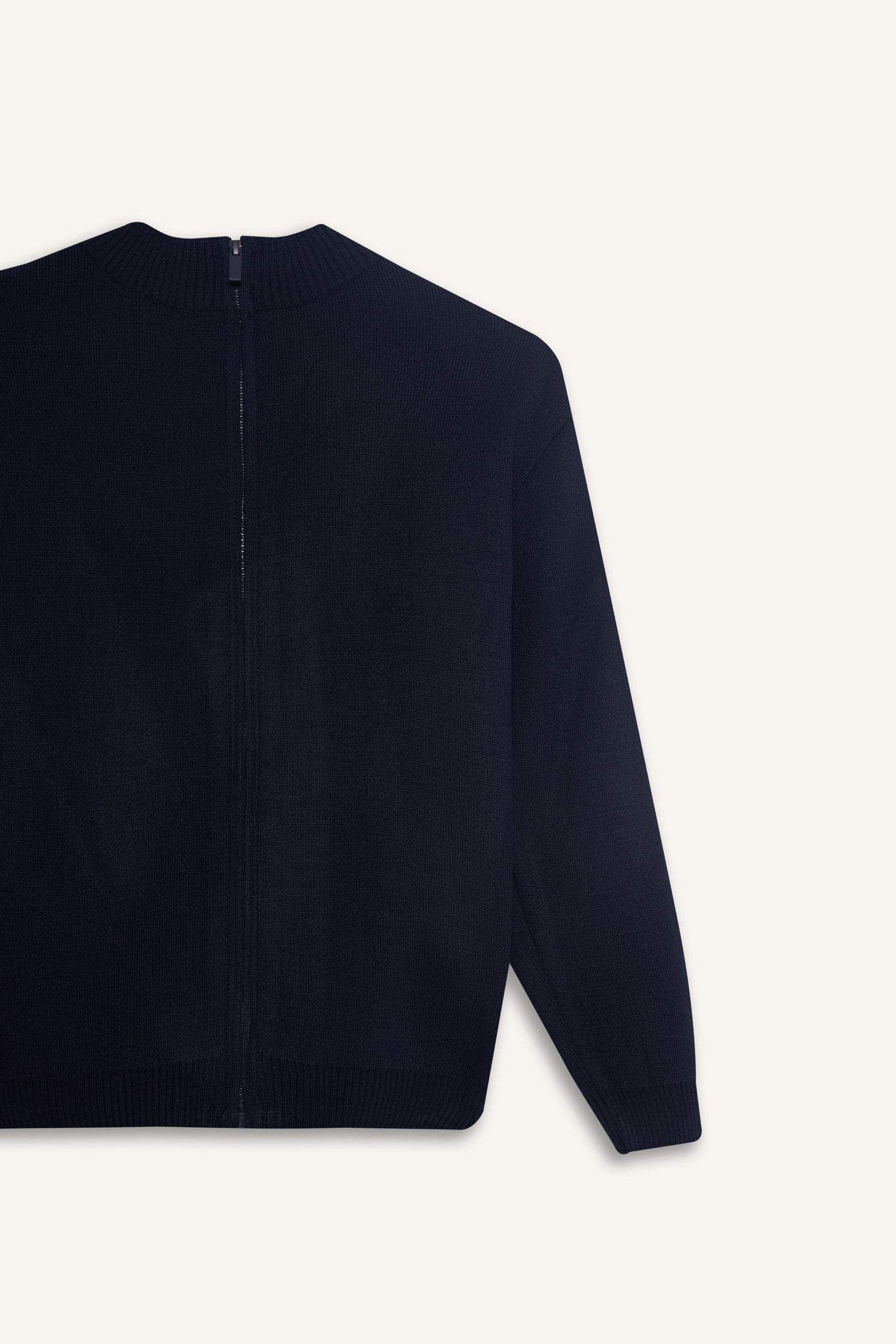 Boy Half Zippered Cardigan