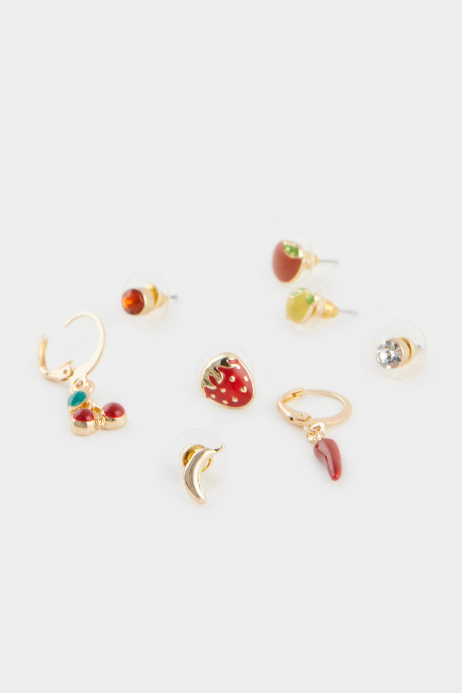Женские серьги с фруктами (8 пар)