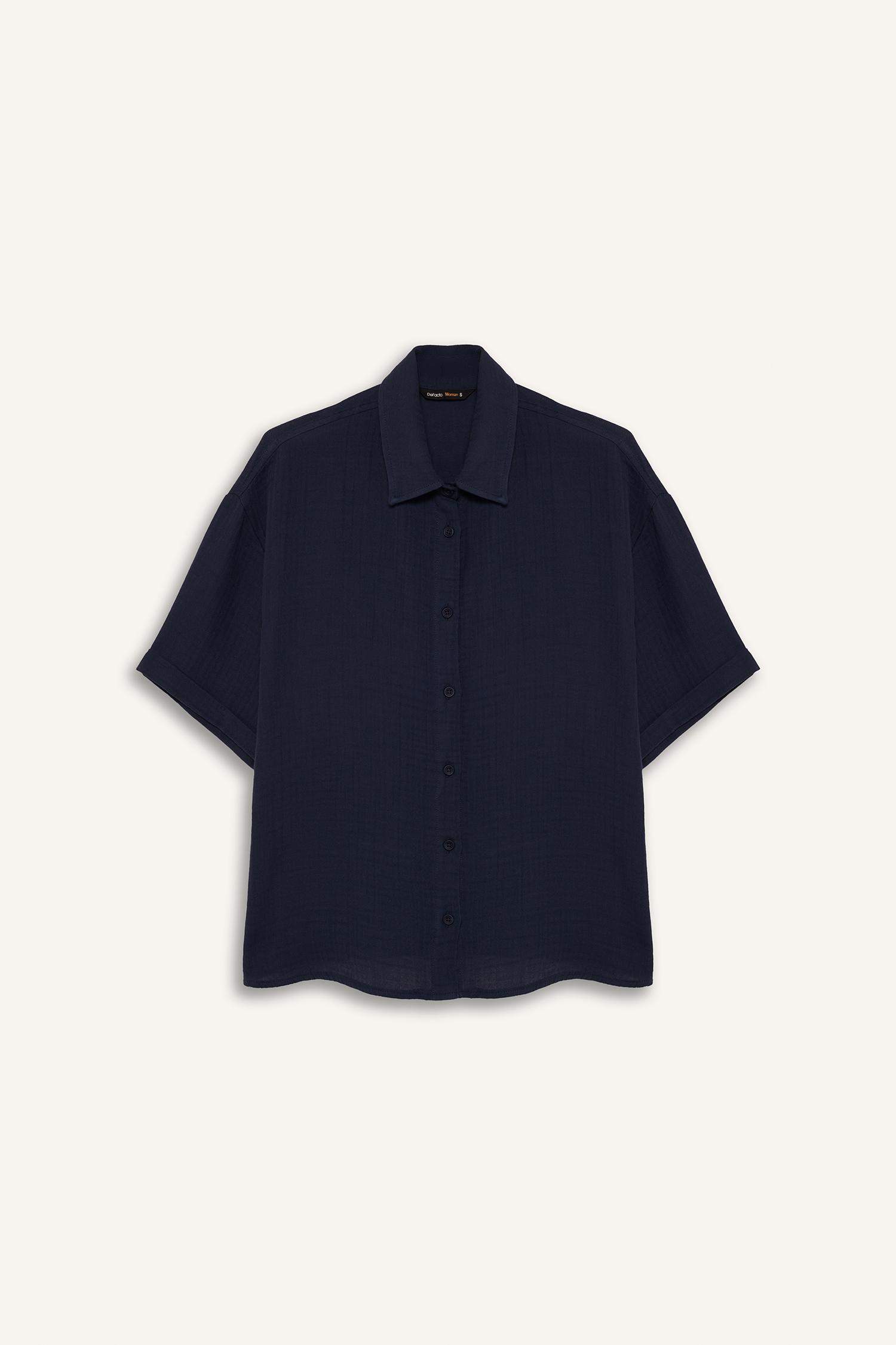 قميص نص ردن موسلين قصة عادية