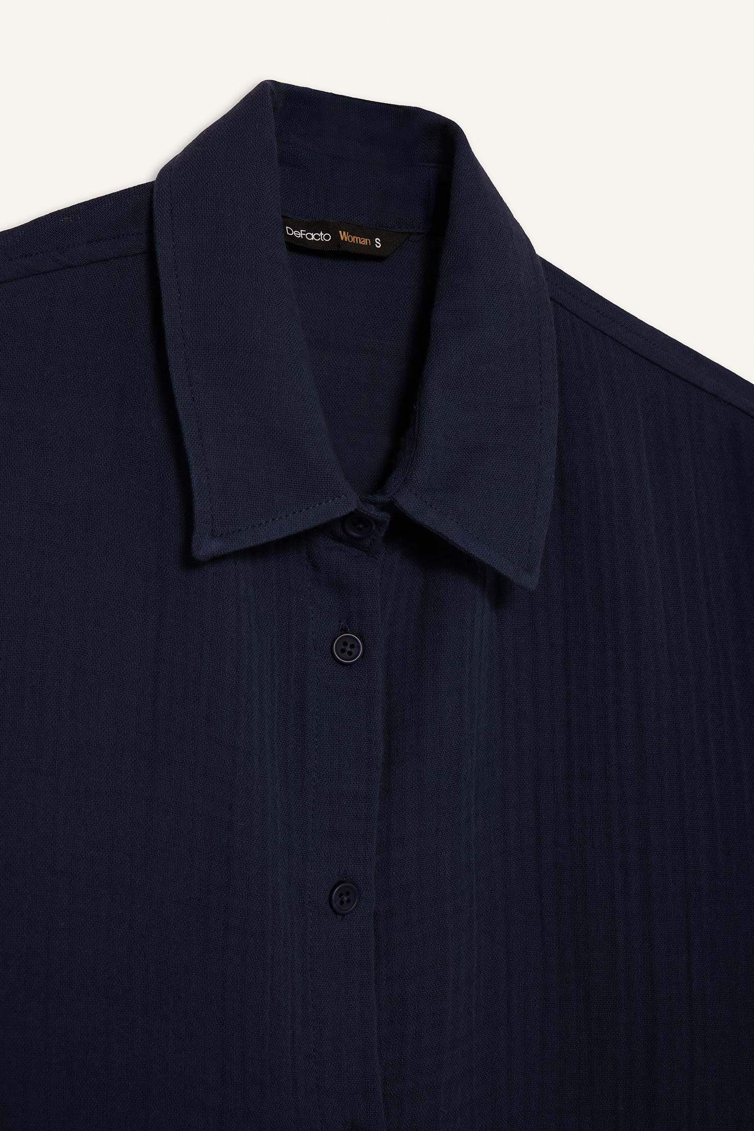 قميص نص ردن موسلين قصة عادية