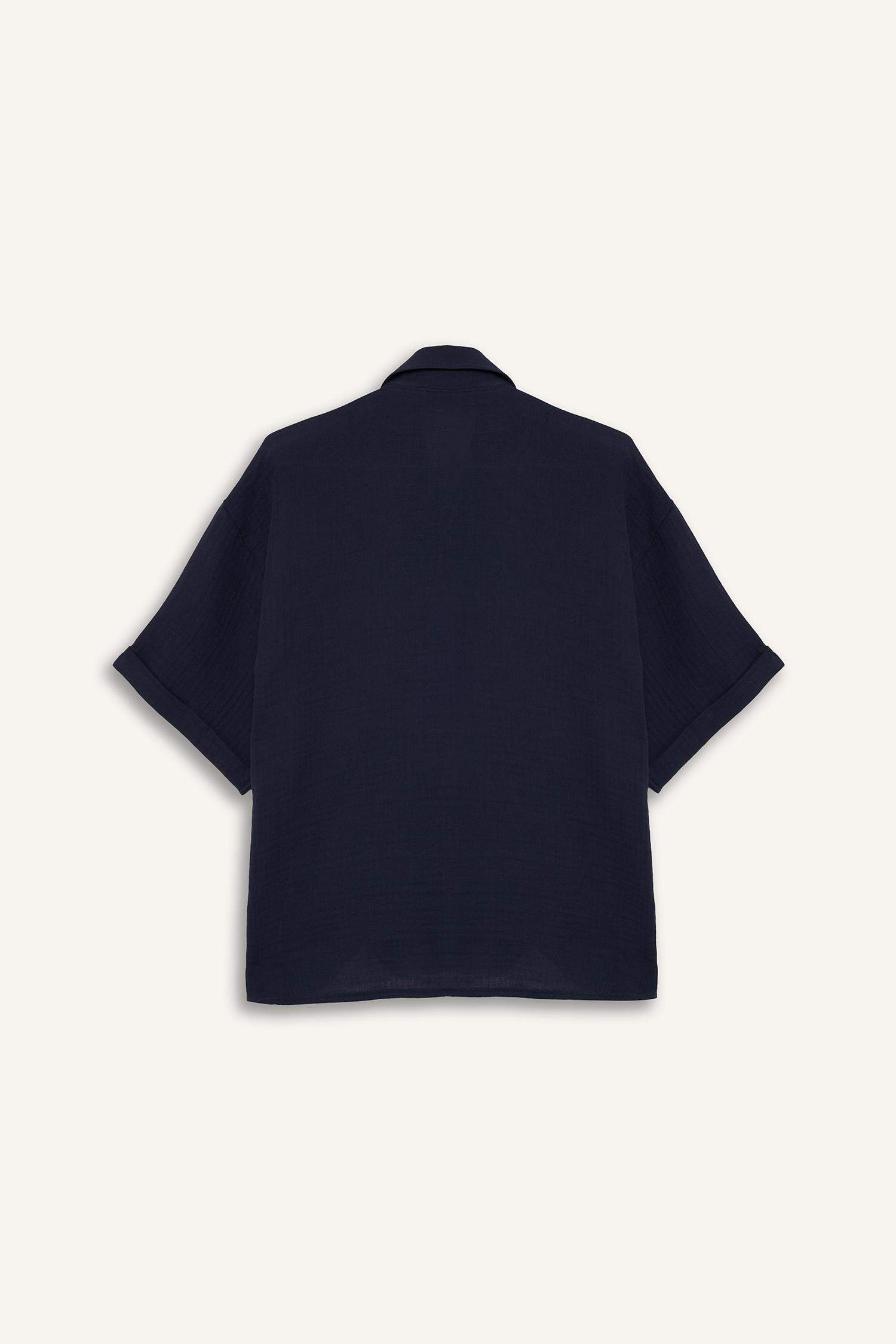 قميص نص ردن موسلين قصة عادية