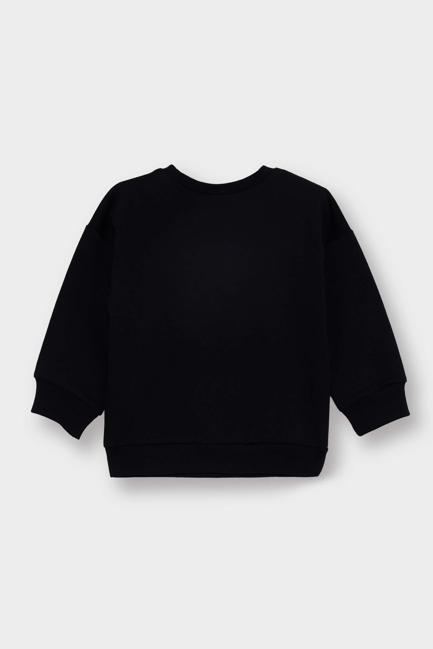 Erkek Bebek Bisiklet Yaka Baskılı İçi Yumuşak Tüylü 2'li Sweatshirt