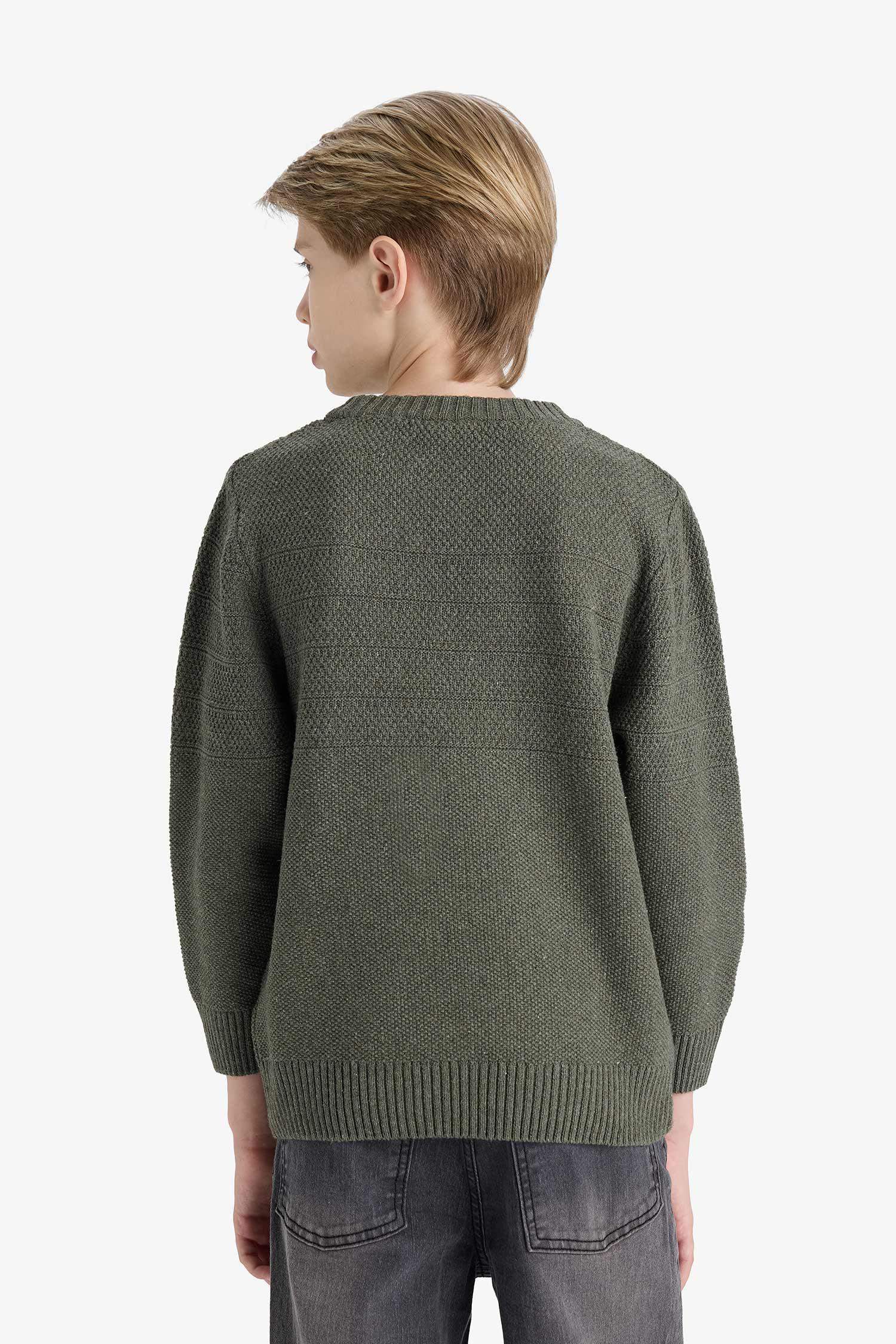 Erkek Çocuk Bisiklet Yaka Triko Kazak