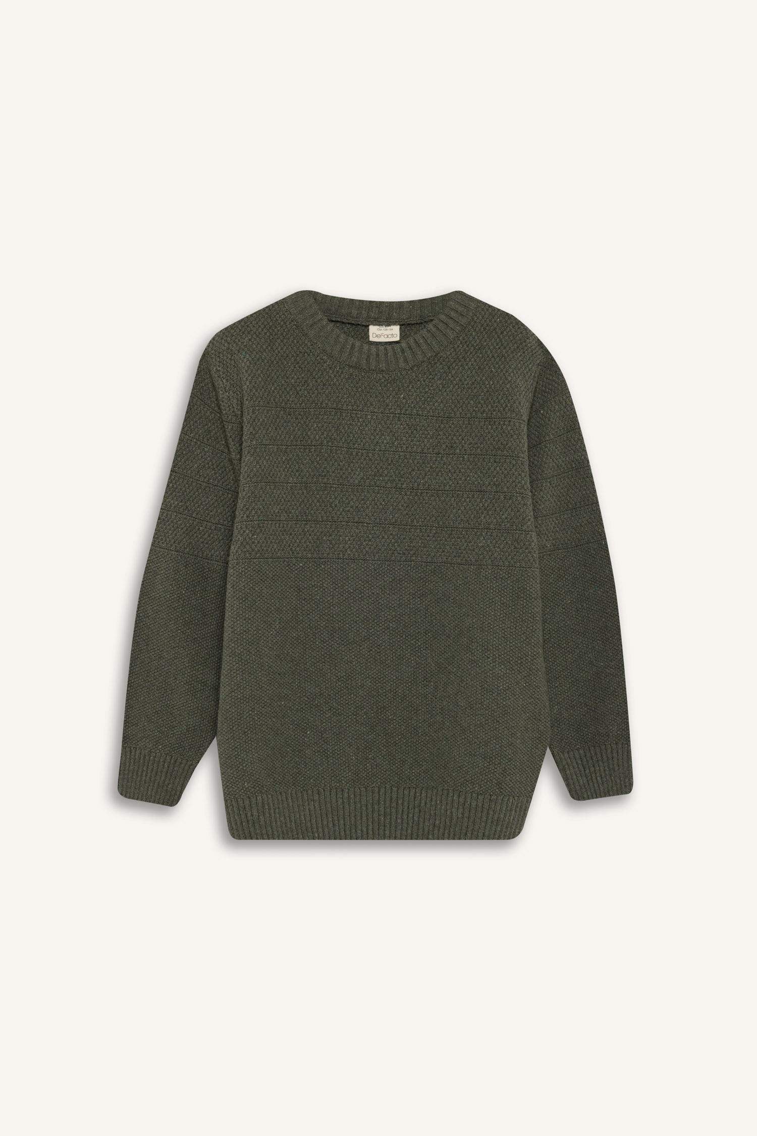 Erkek Çocuk Bisiklet Yaka Triko Kazak