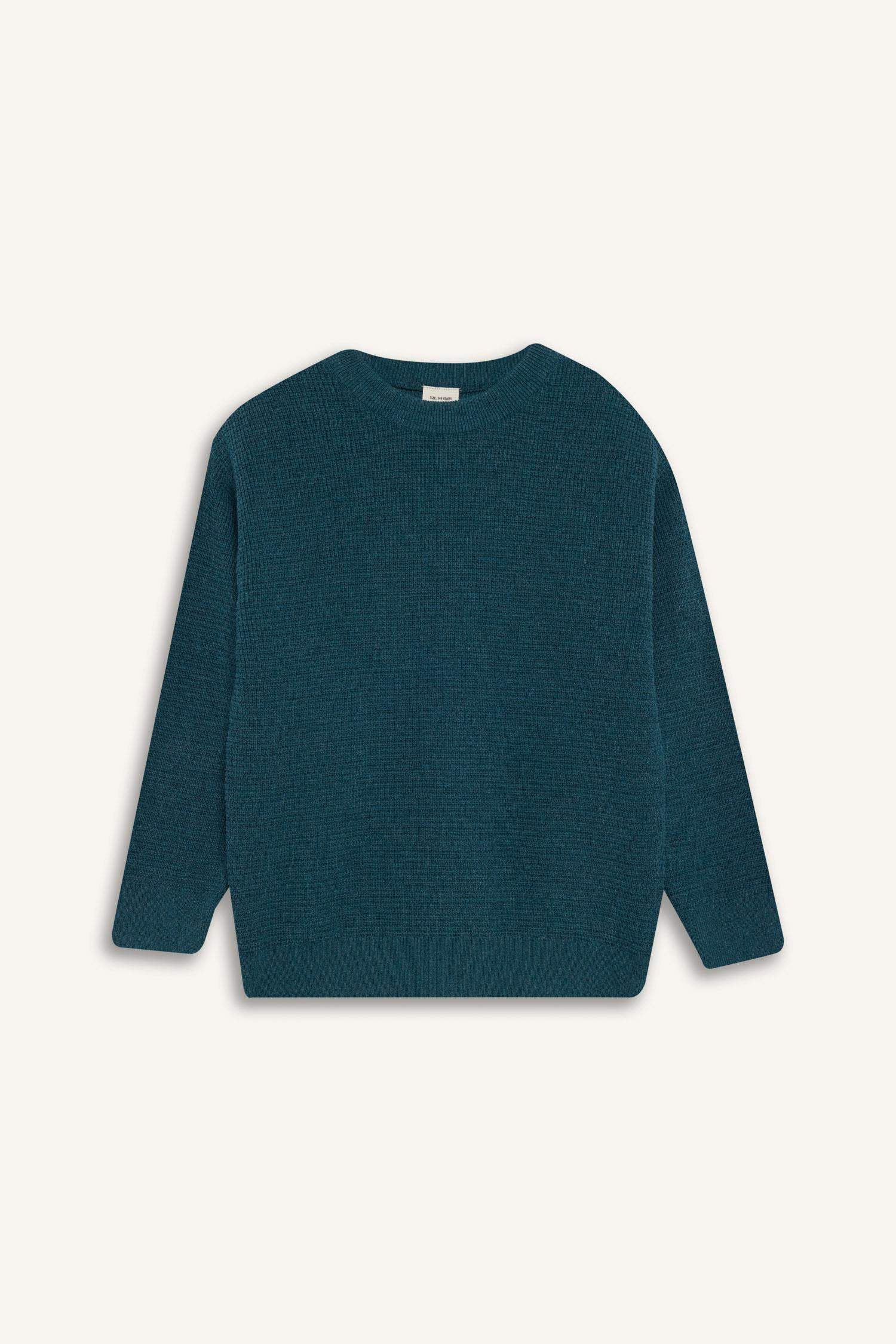 Erkek Çocuk Bisiklet Yaka Triko Kazak