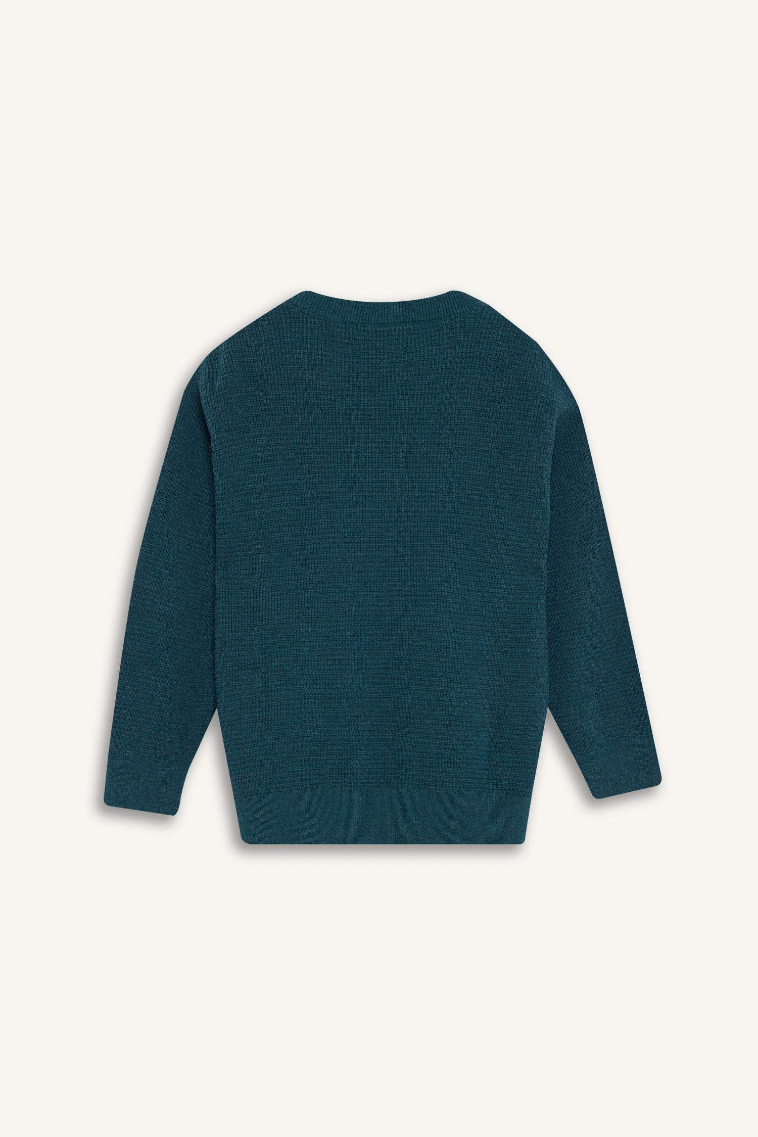 Erkek Çocuk Bisiklet Yaka Triko Kazak