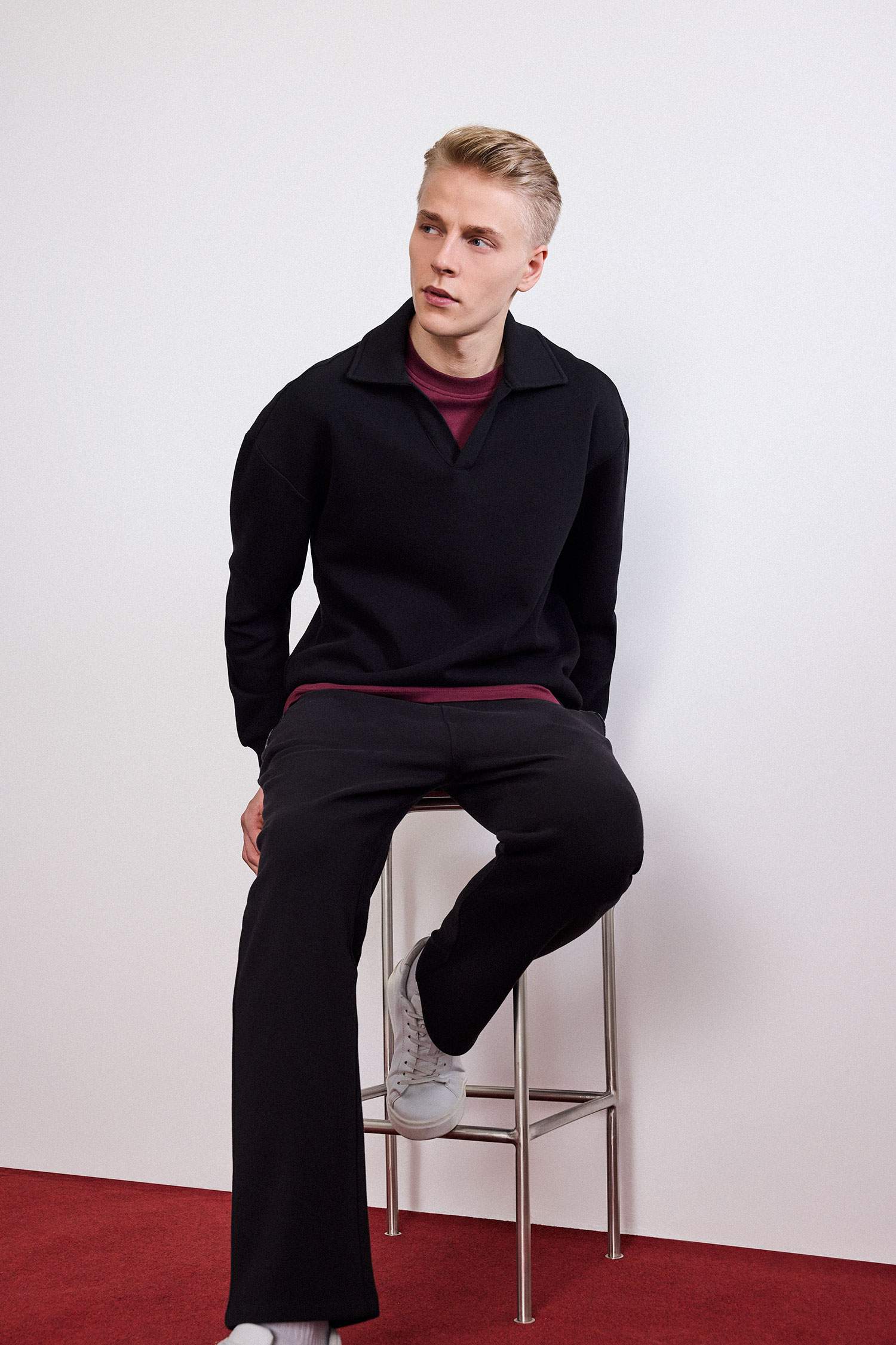 Regular Fit Beli Bağcıklı Düz Paça Eşofman Altı 