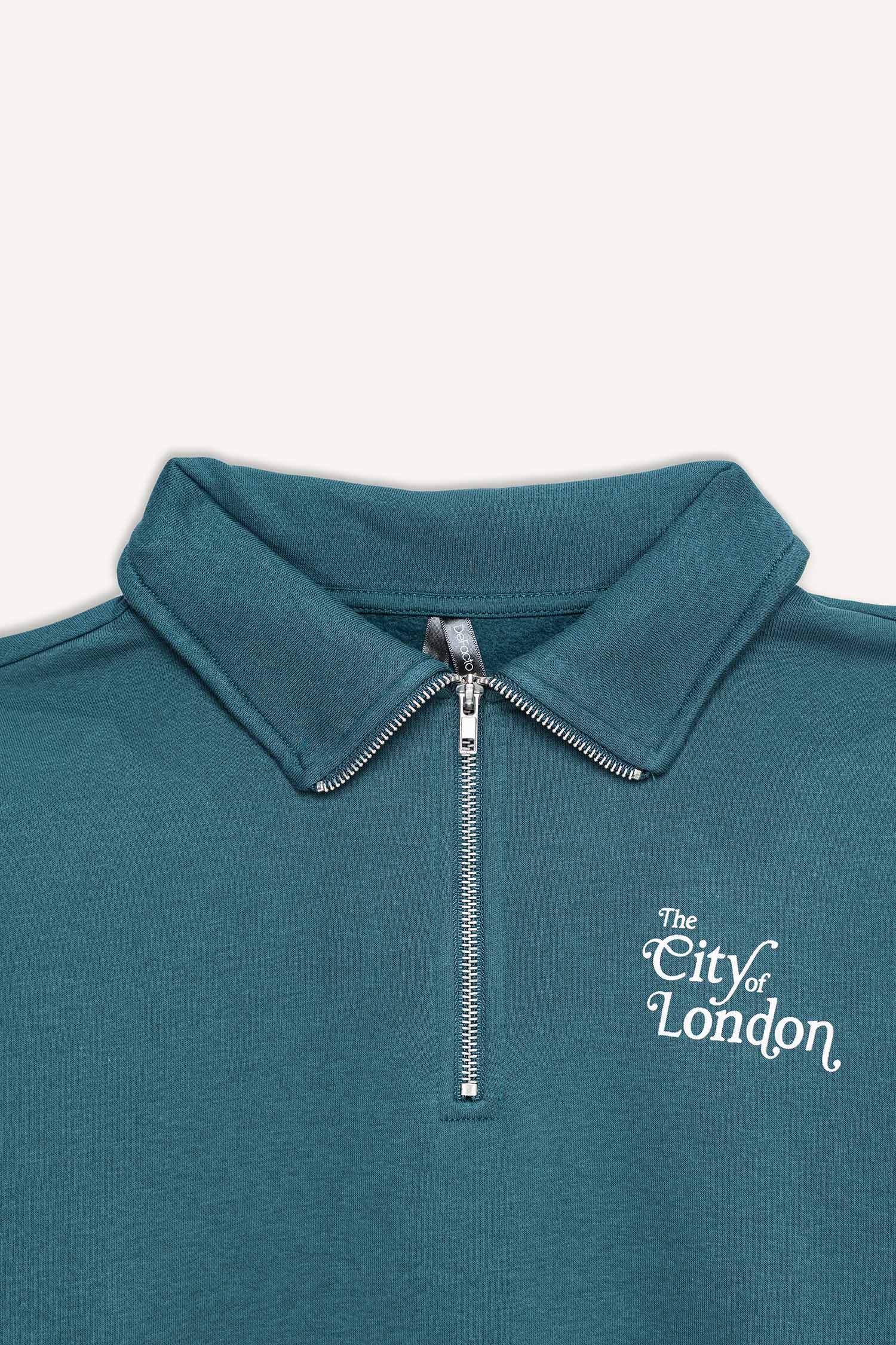 Regular Fit Printed Long Sleeve Sweatshirt