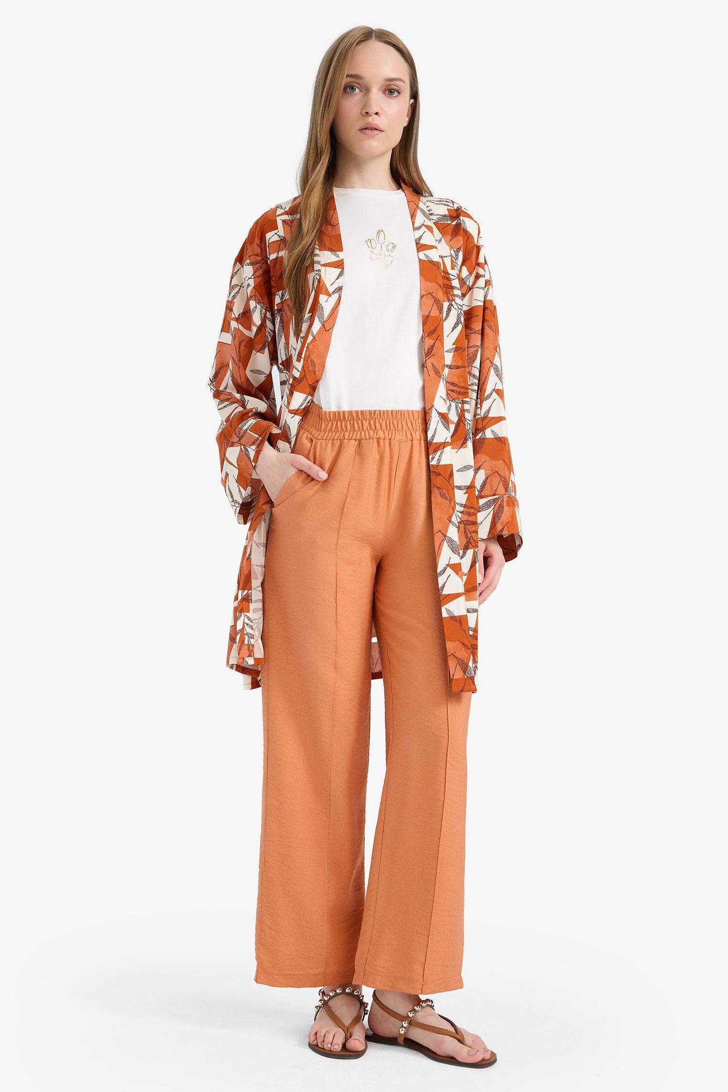 Straight Fit Regular Hem Trousers