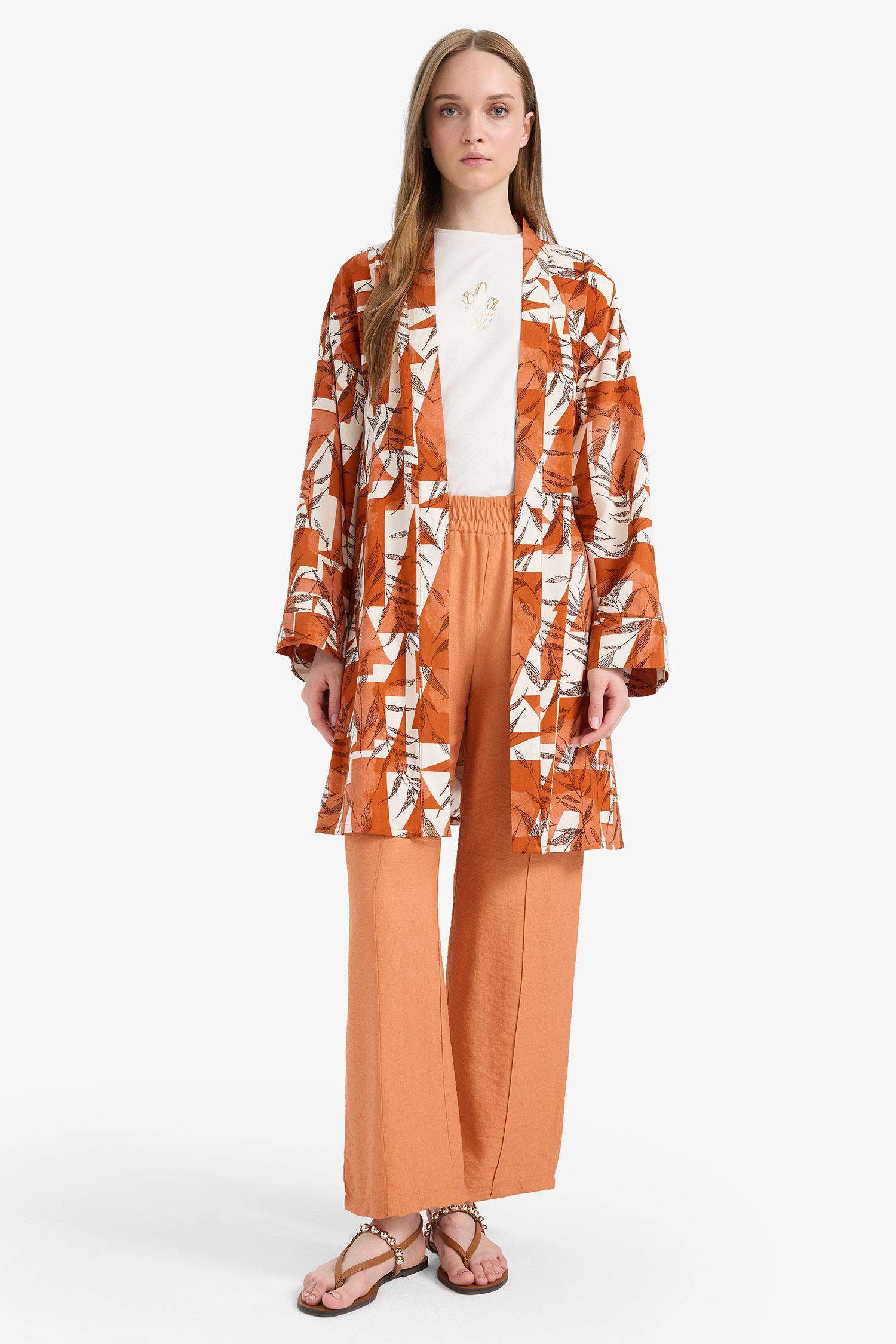 سروال قصة عادية بخصر مطاطي و جيوب