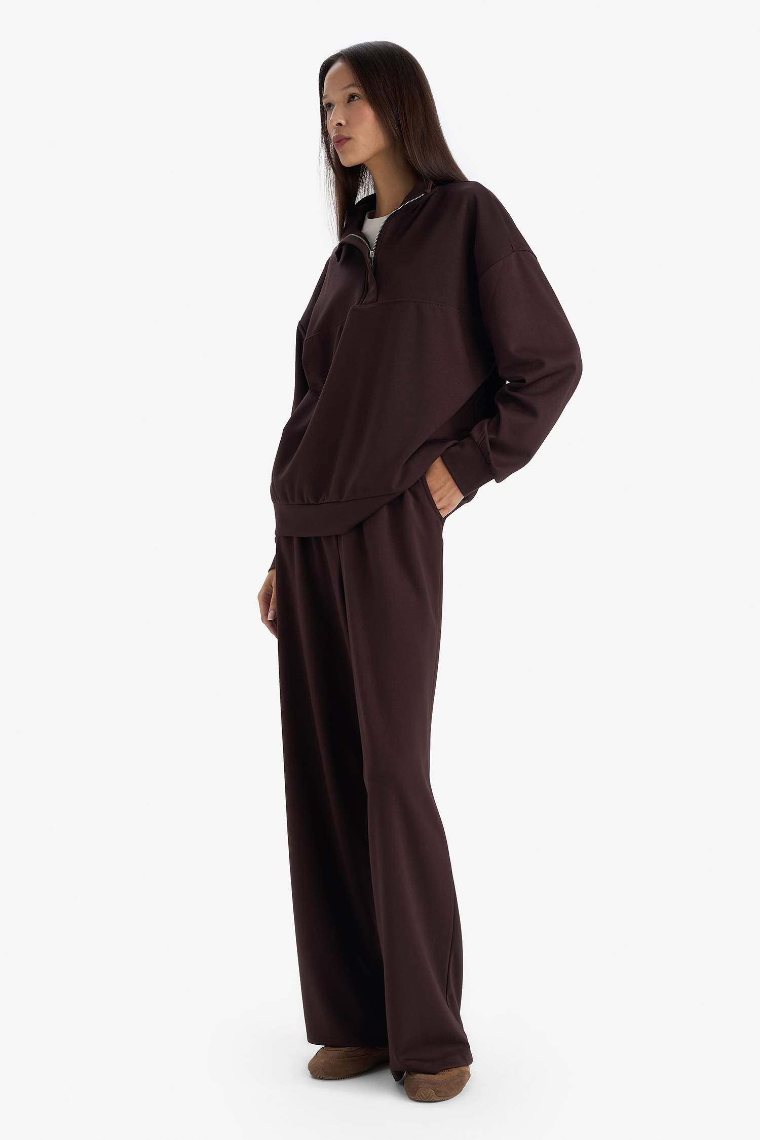 Wide Leg Cepli Modal Pantolon