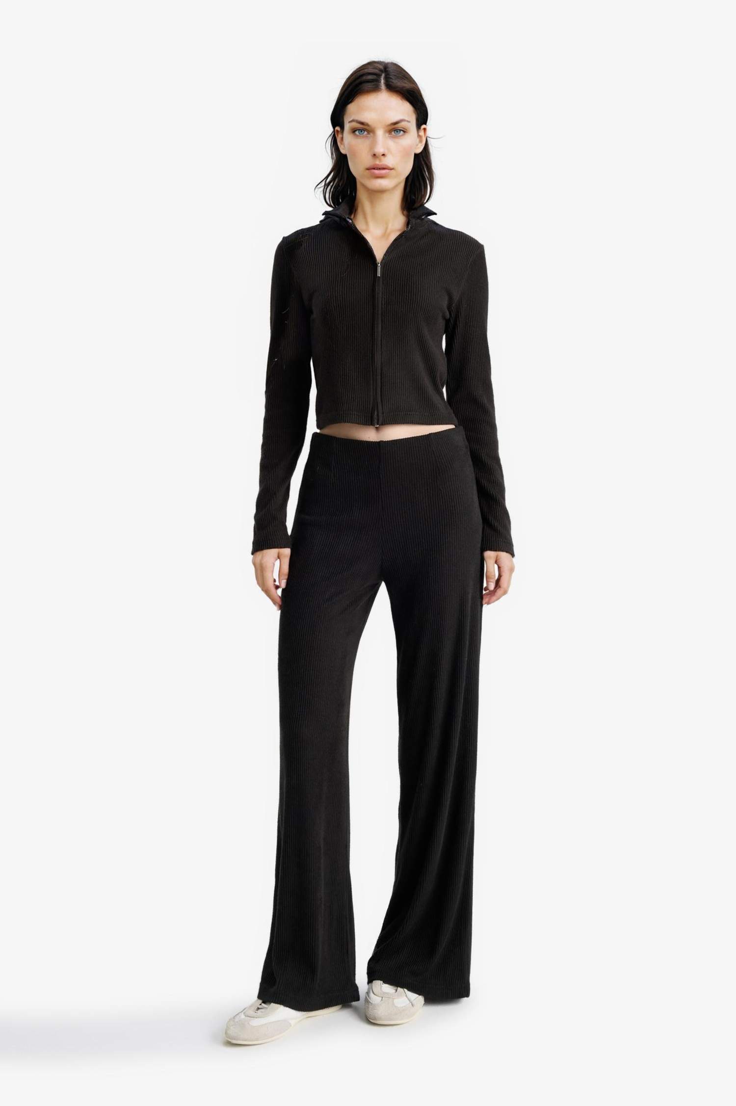 Кардиган с воротником-стойкой