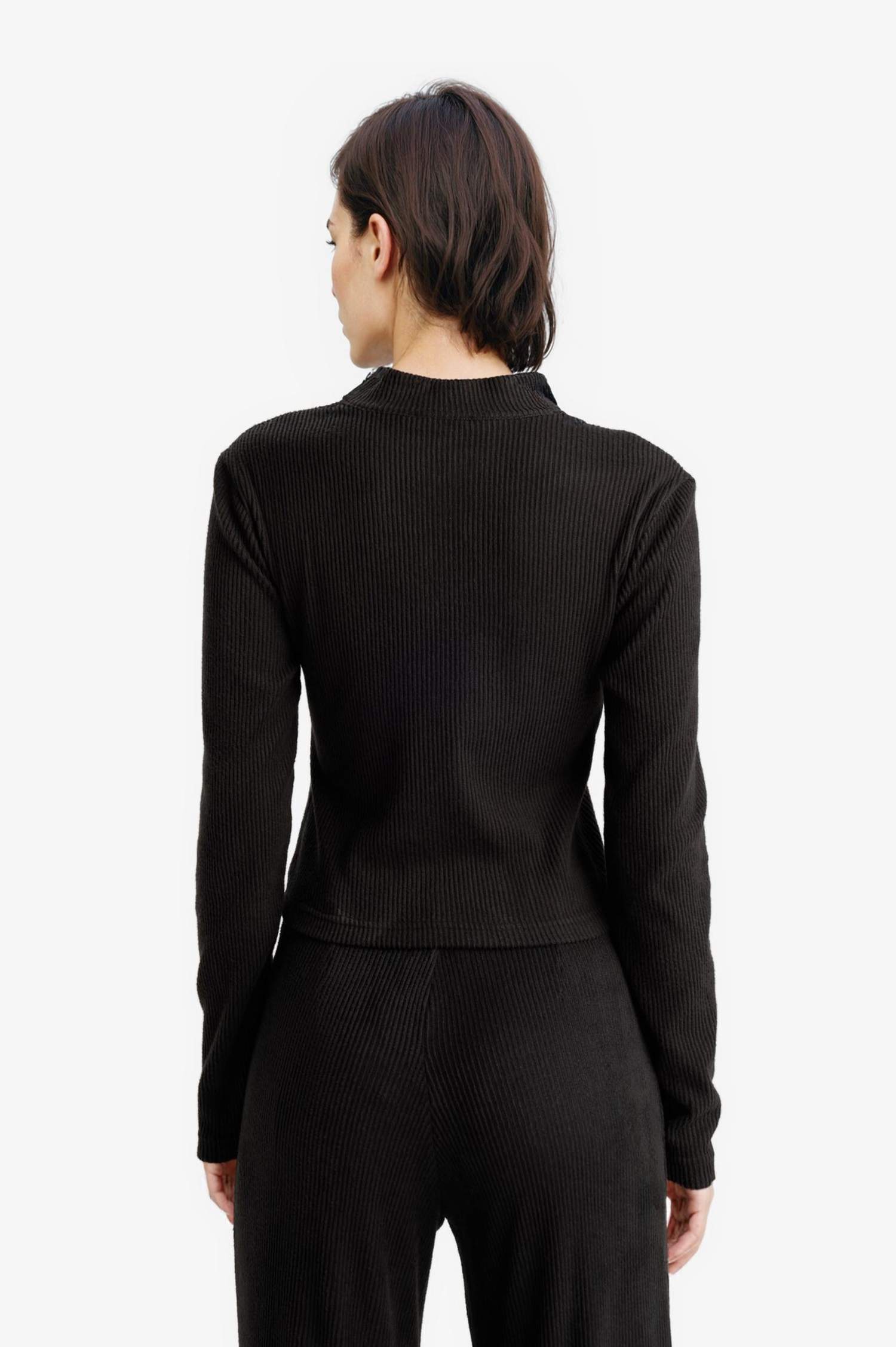 Кардиган с воротником-стойкой