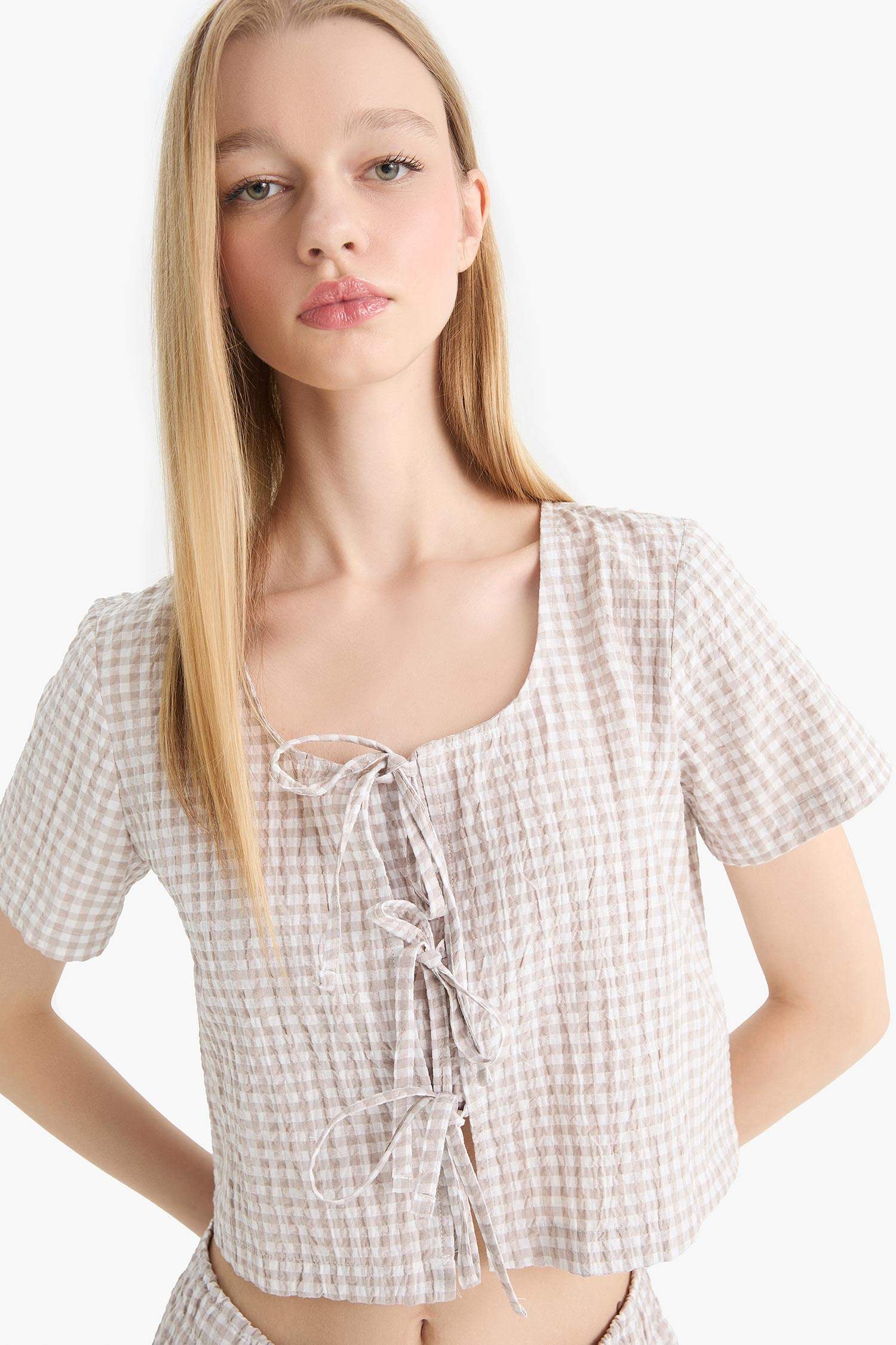 بلوزة نص ردن كرنكيل قصة عادية بياخة V