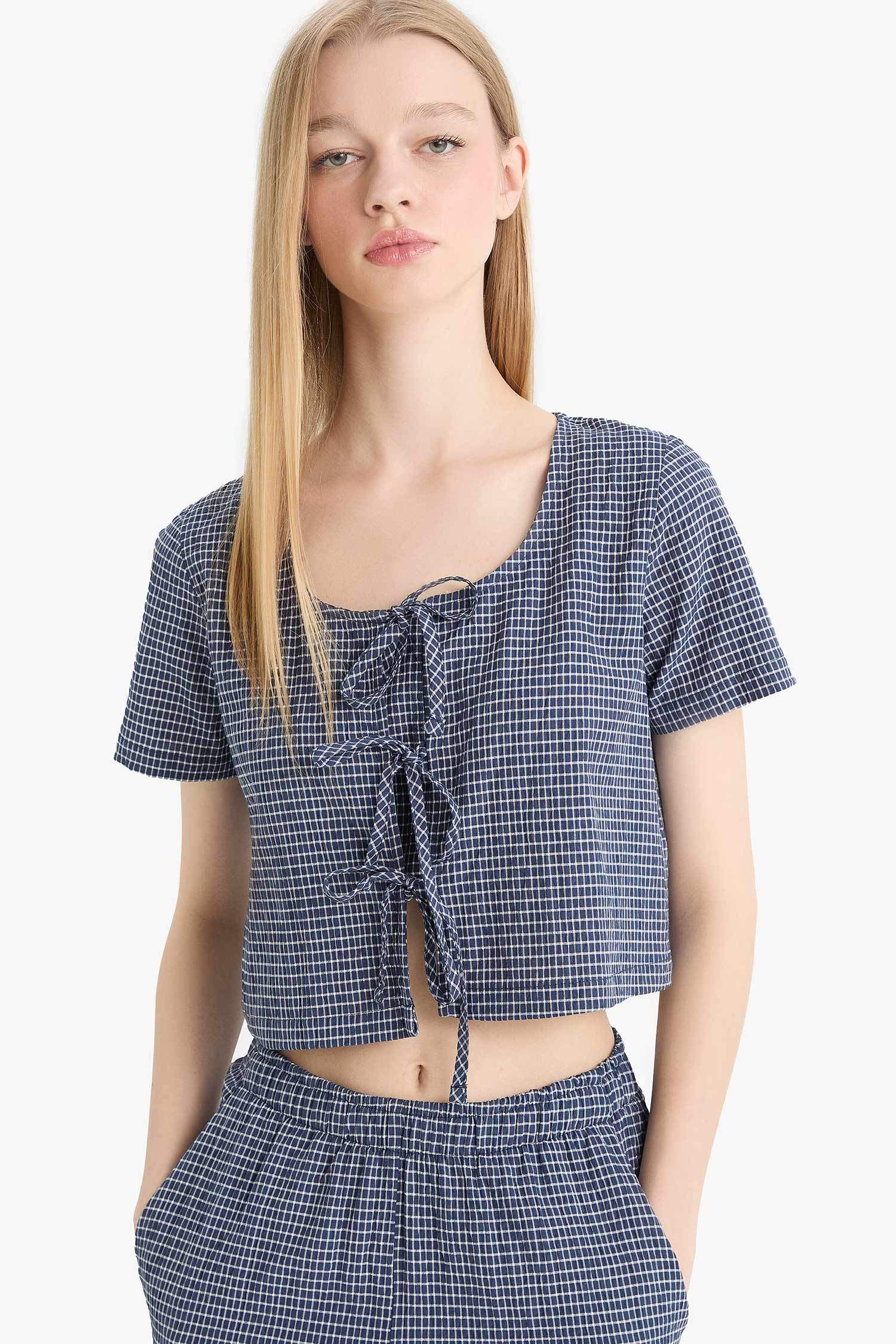 بلوزة نص ردن كرنكيل قصة عادية بياخة V