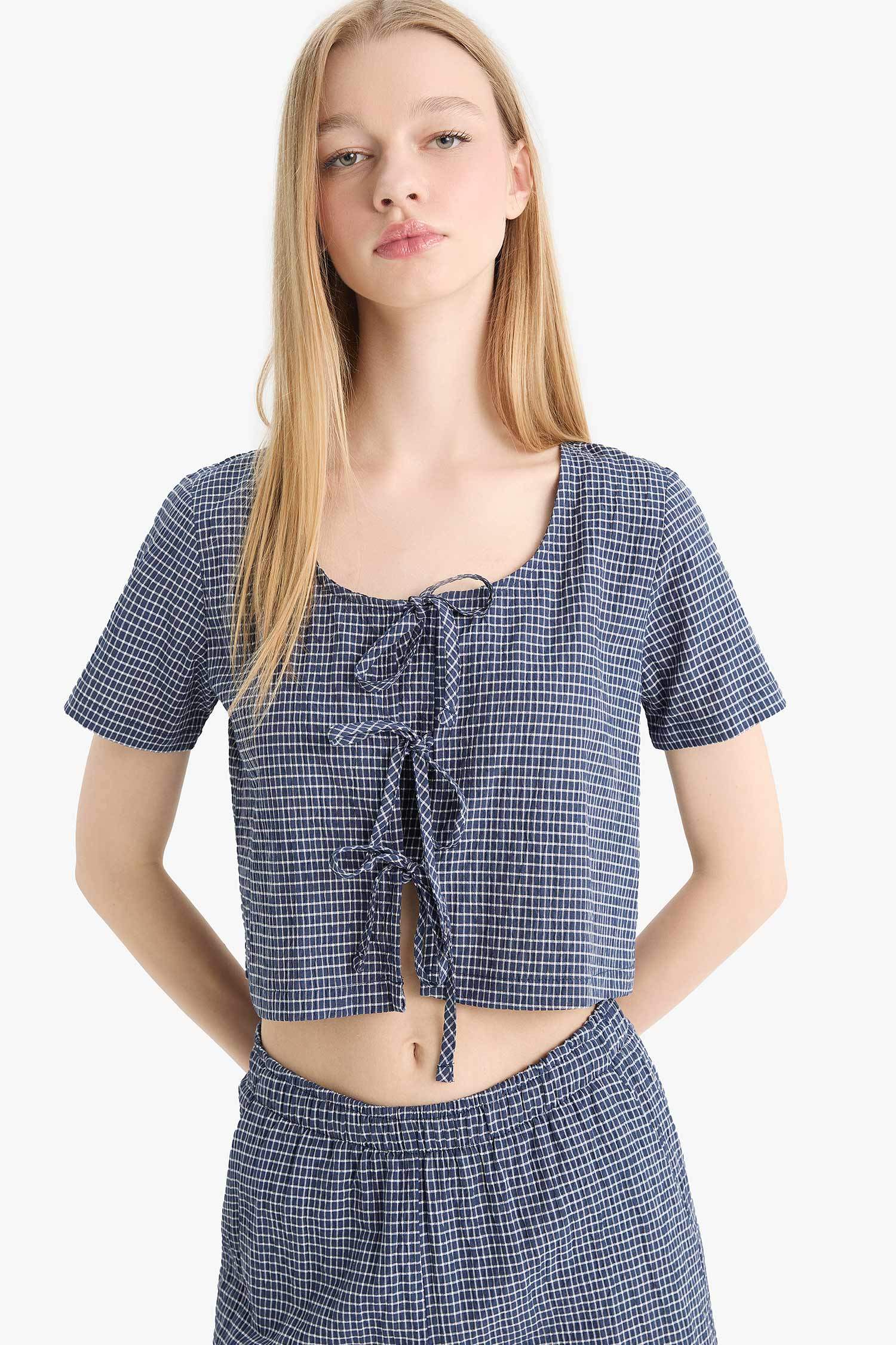 بلوزة نص ردن كرنكيل قصة عادية بياخة V