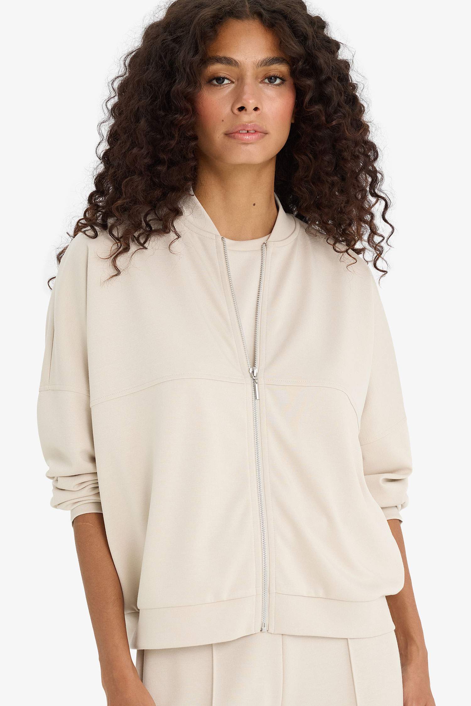 Bomber Collar modal Cardigan