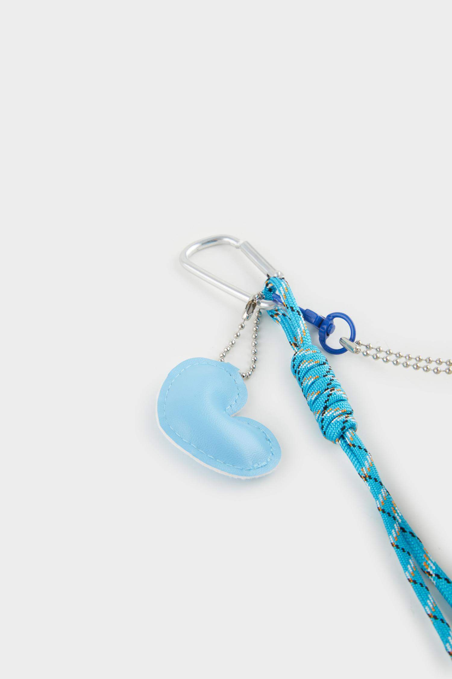 Женский Брелок Шарм с Мишкой и Синим Сердцем