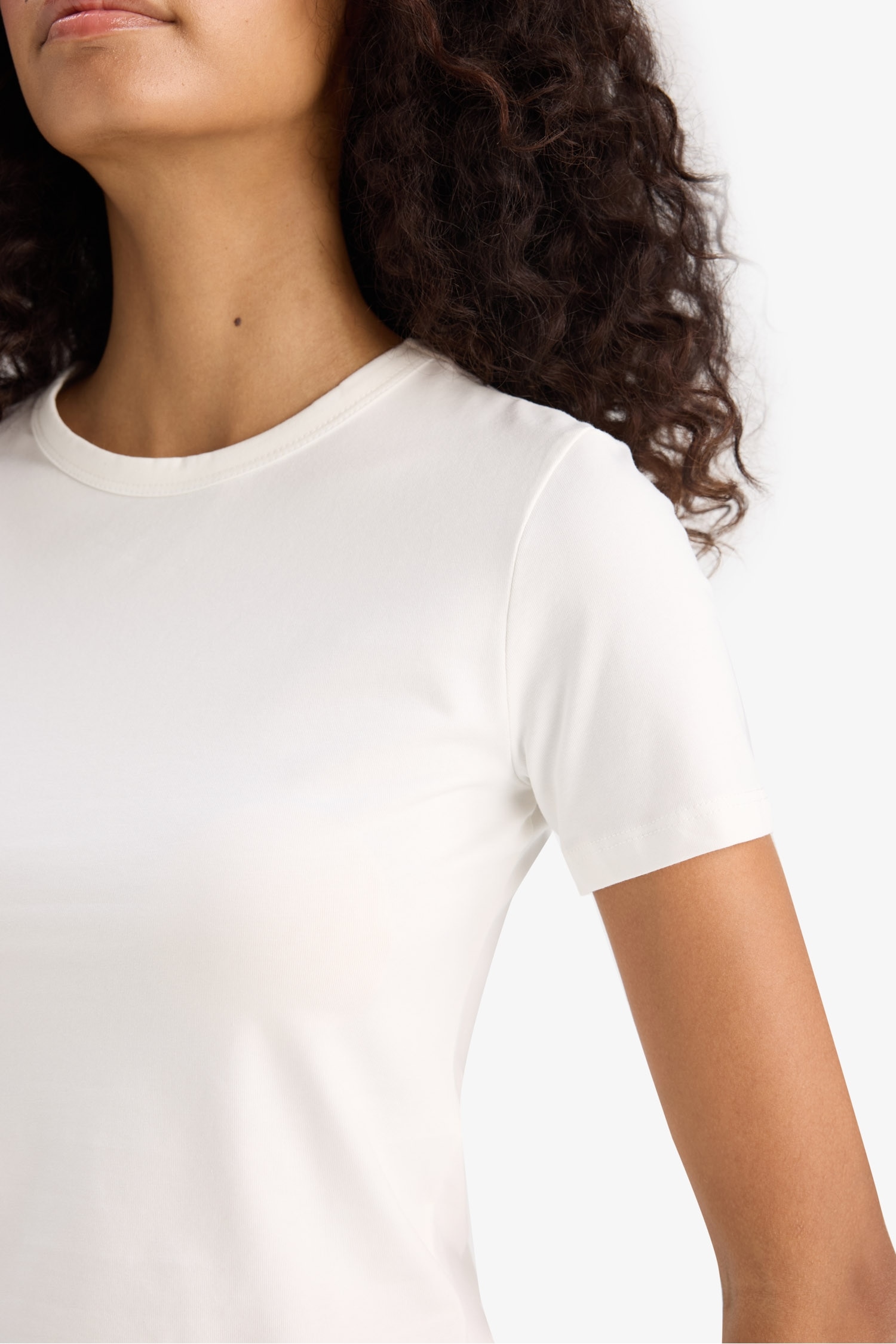 Slim Fit Crew Neck Cotton Short Sleeve T-Shirt