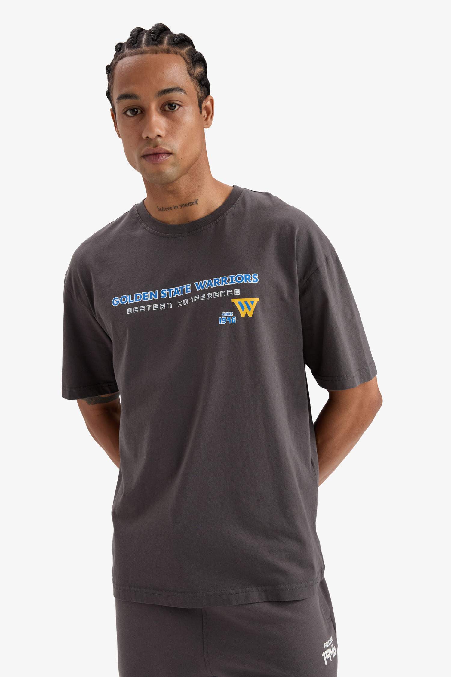 DeFactoFit NBA Golden State Warriors Boxy Fit T-Shirt