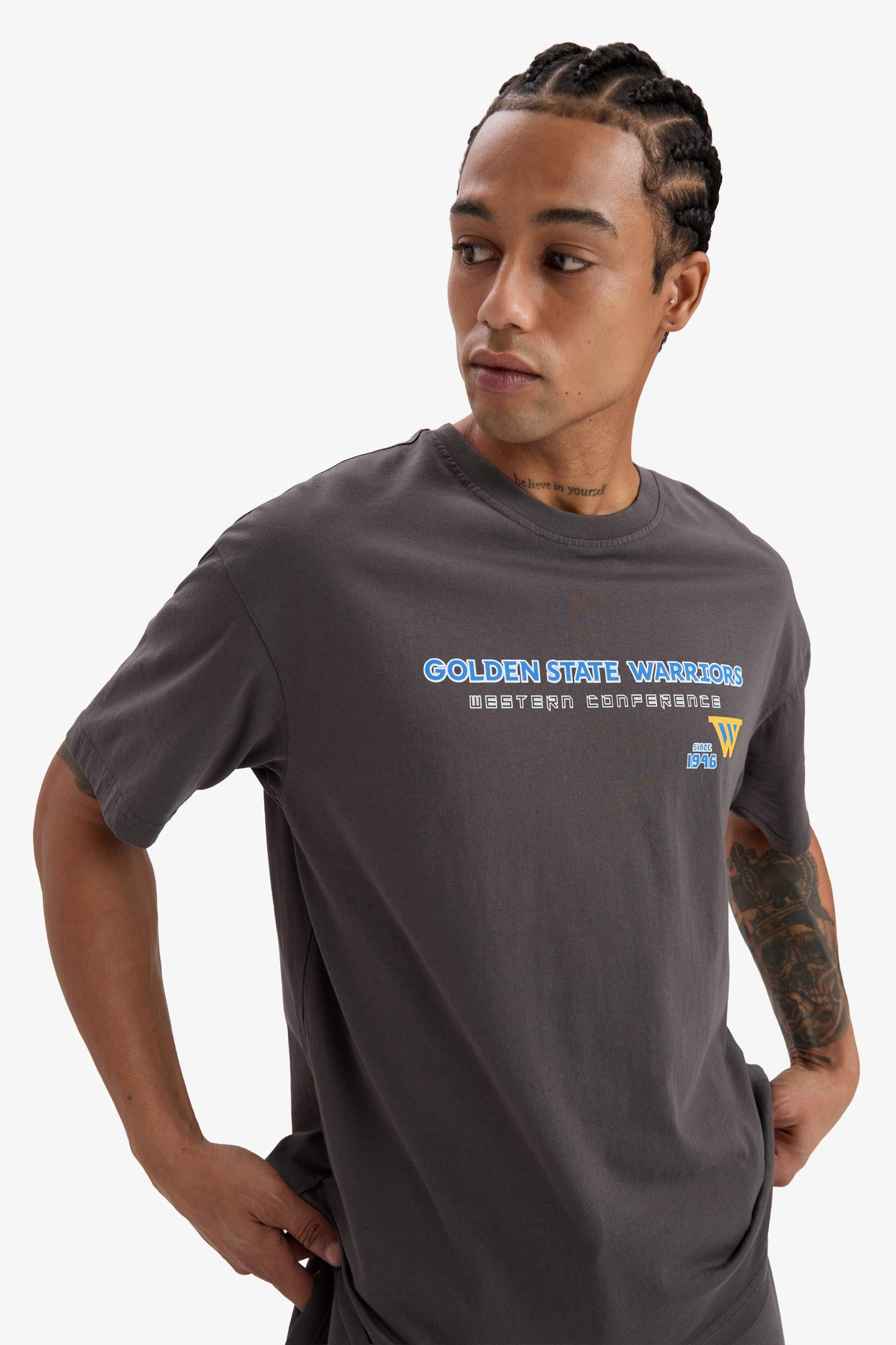 DeFactoFit NBA Golden State Warriors Boxy Fit T-Shirt