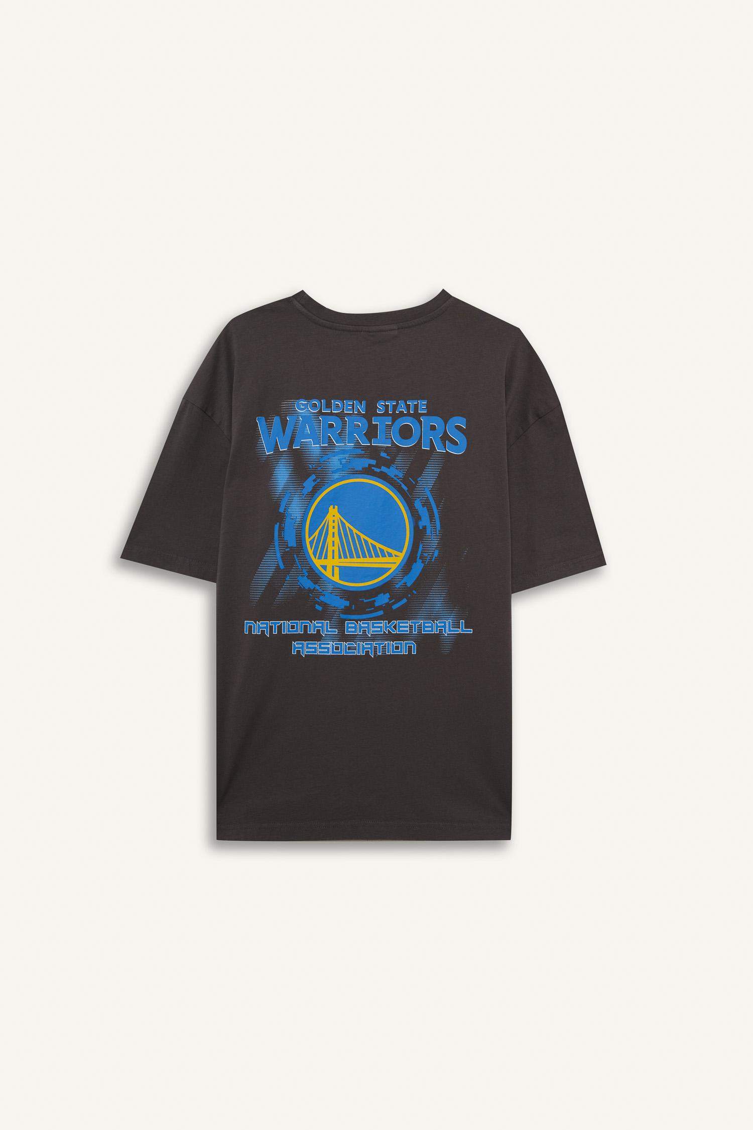 DeFactoFit NBA Golden State Warriors Boxy Fit T-Shirt