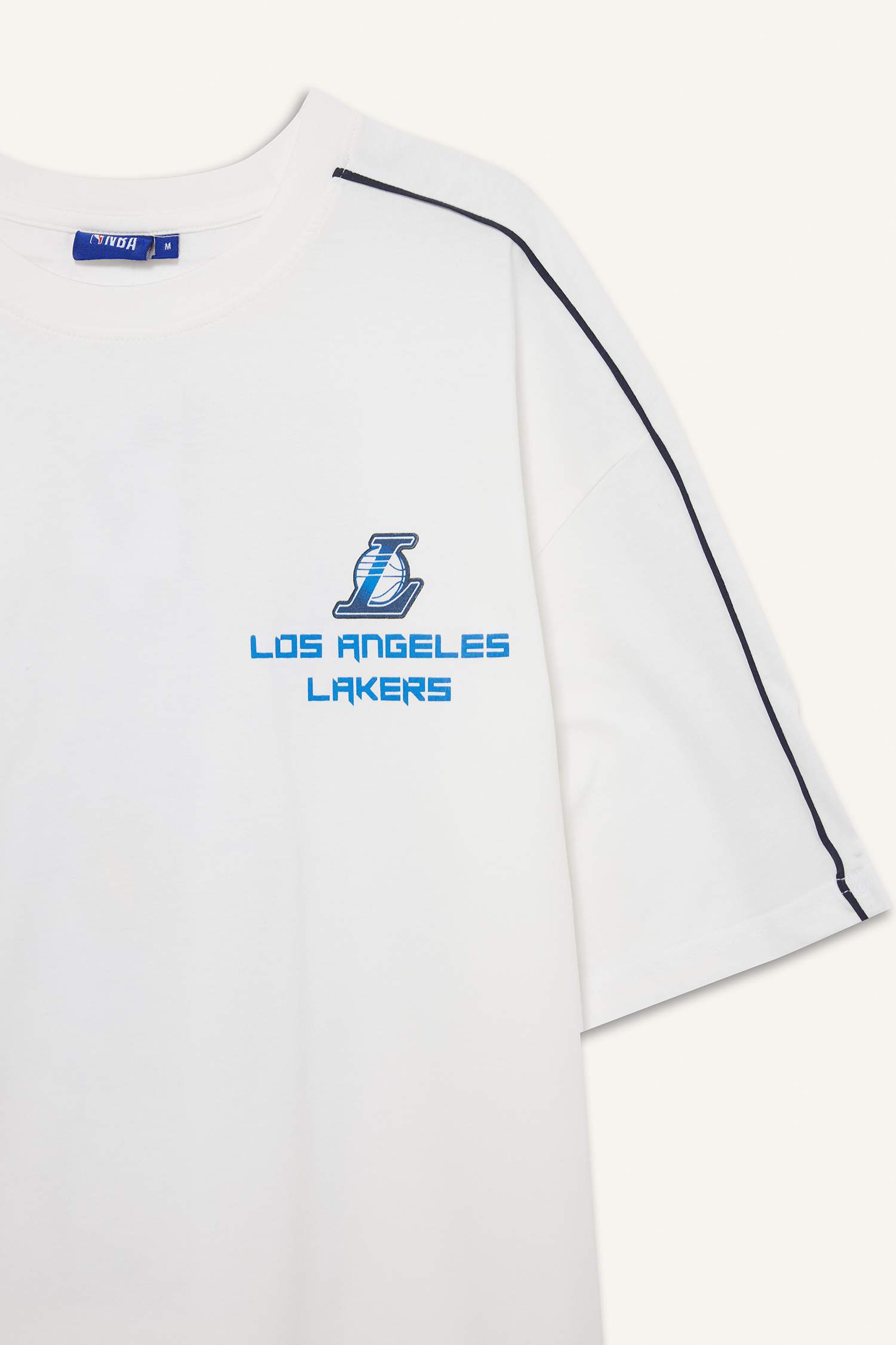 NBA Los Angeles Lakers Oversize Geniş Kalıp Bisiklet Yaka Kısa Kollu Tişört