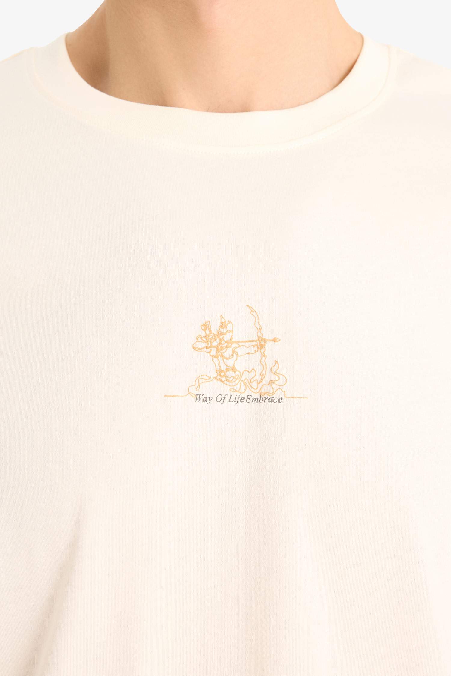 Cotton Boxy Fit Crew Neck Short Sleeve T-Shirt