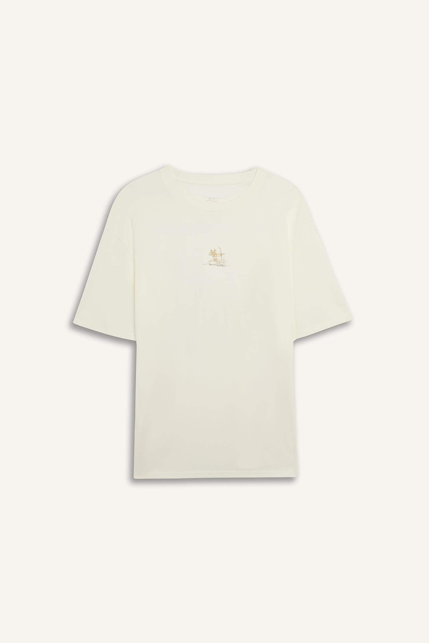 Cotton Boxy Fit Crew Neck Short Sleeve T-Shirt