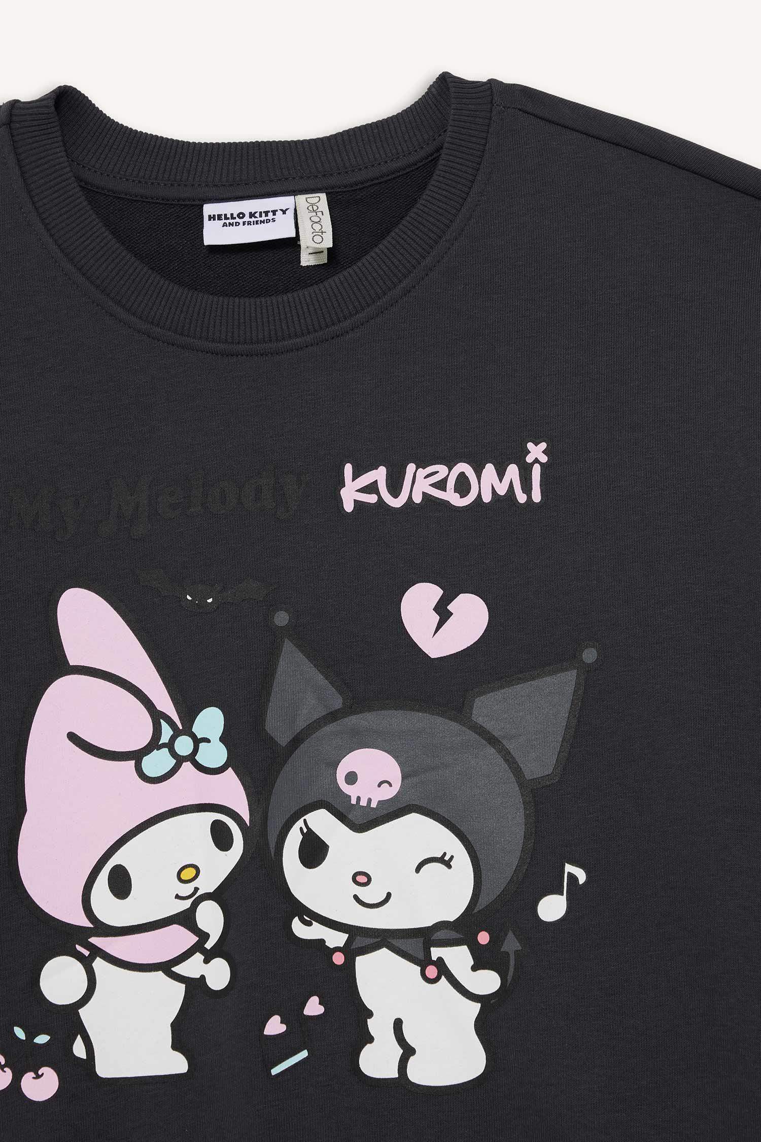 Girl Kuromi Oversize Loose Fit Crew Neck Sweatshirt
