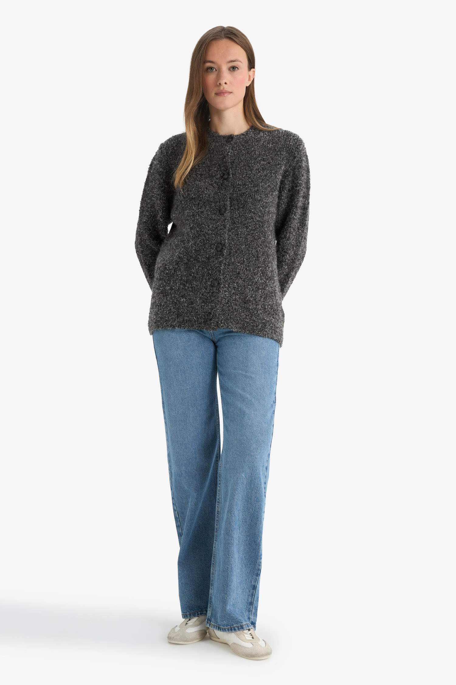 Regular Fit Crew Neck Knitwear Cardigan