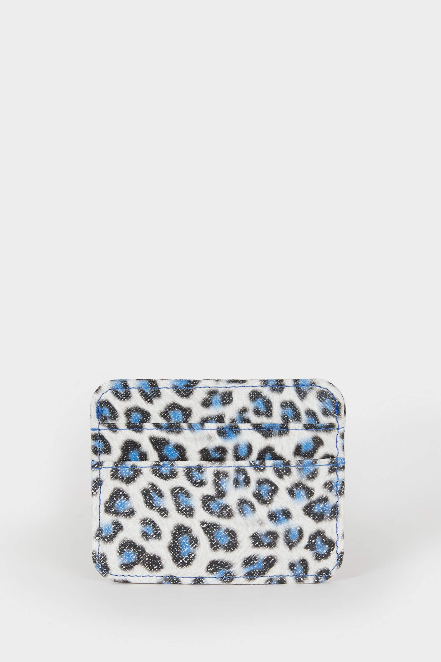 Woman Patterned Faux Leather Card Holder