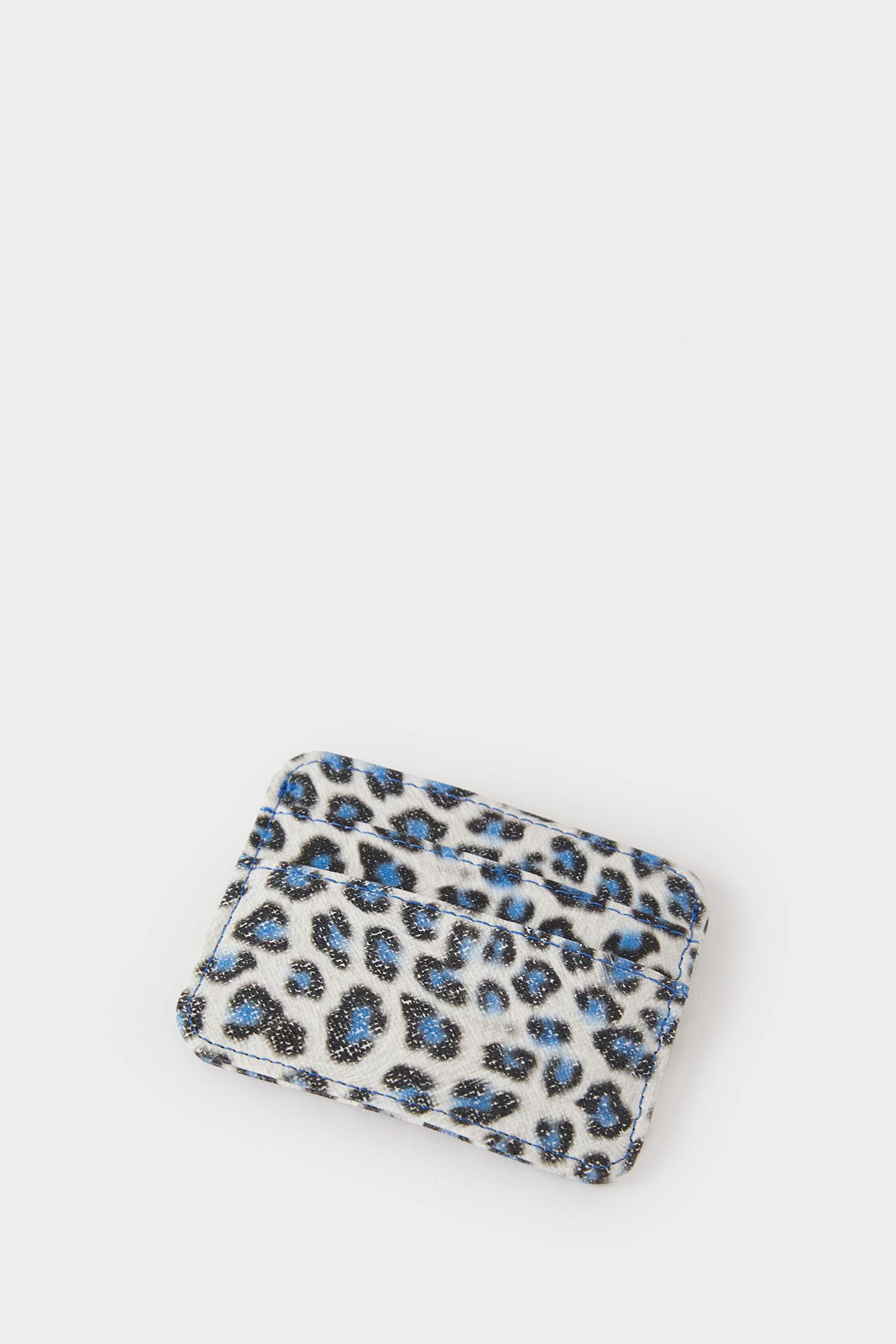Woman Patterned Faux Leather Card Holder