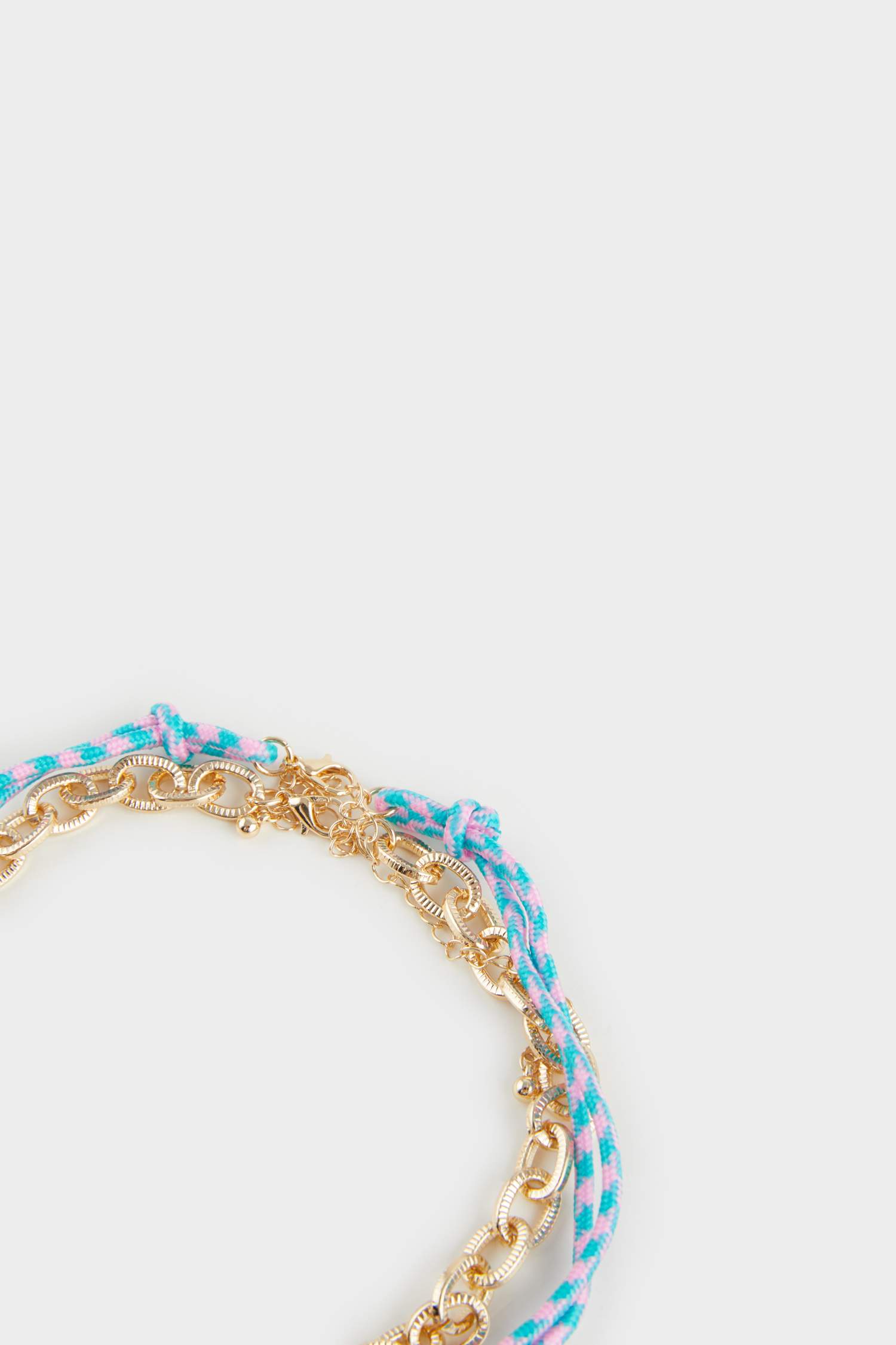 Woman 2 Piece Blue Gold Necklace