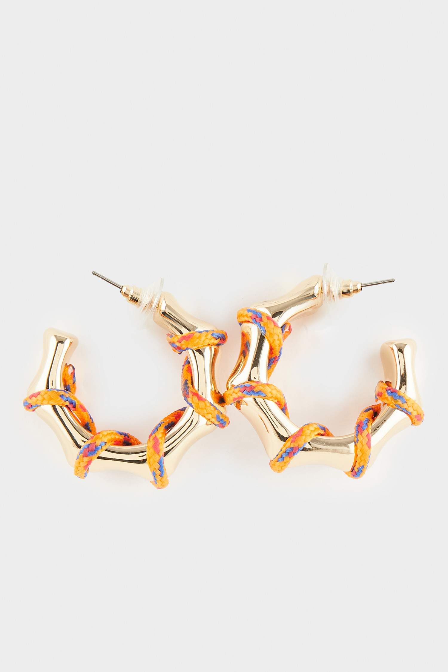 Woman Orange Gold Earrings