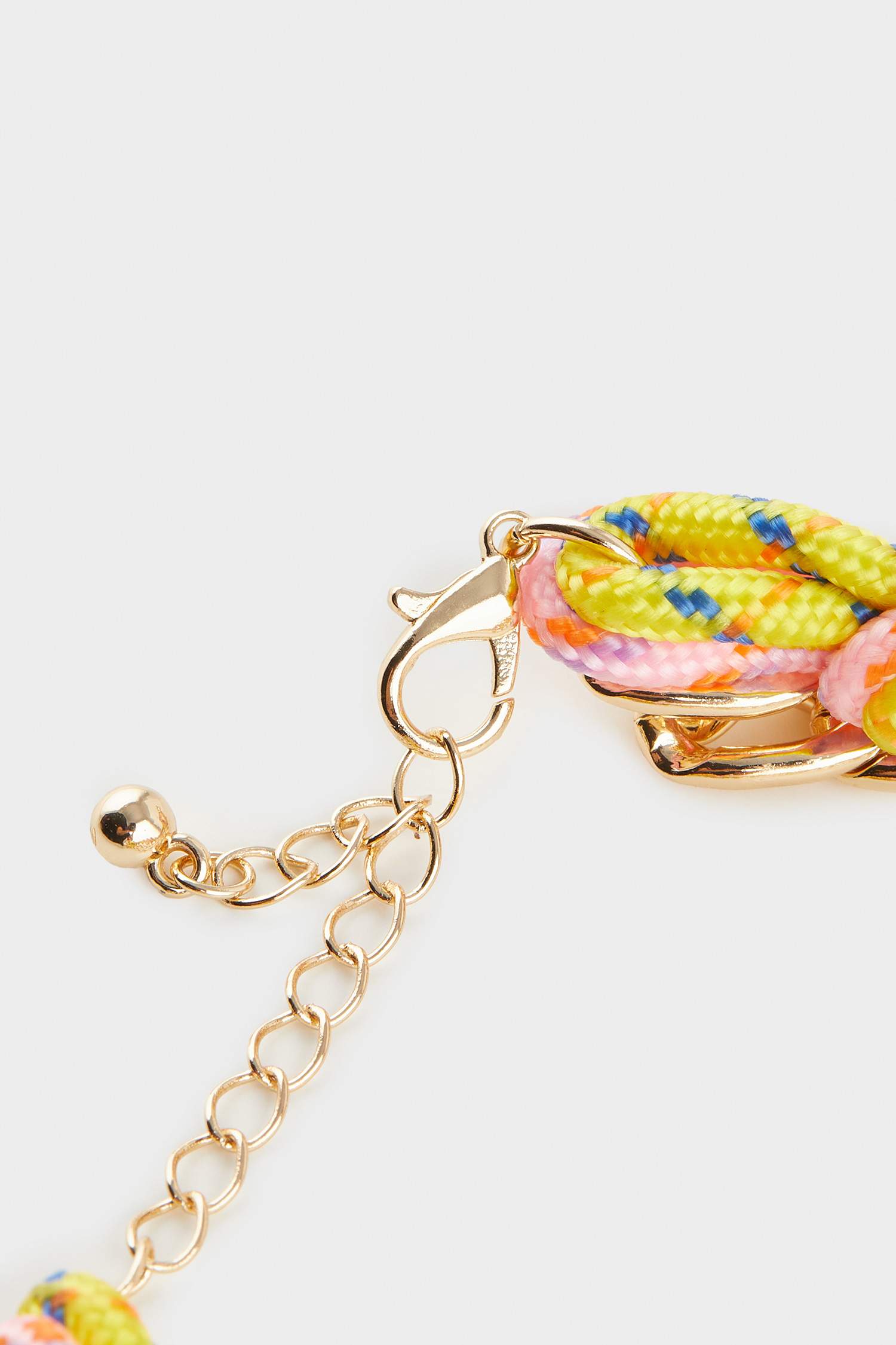 Kadın Renkli İpli Gold Bileklik