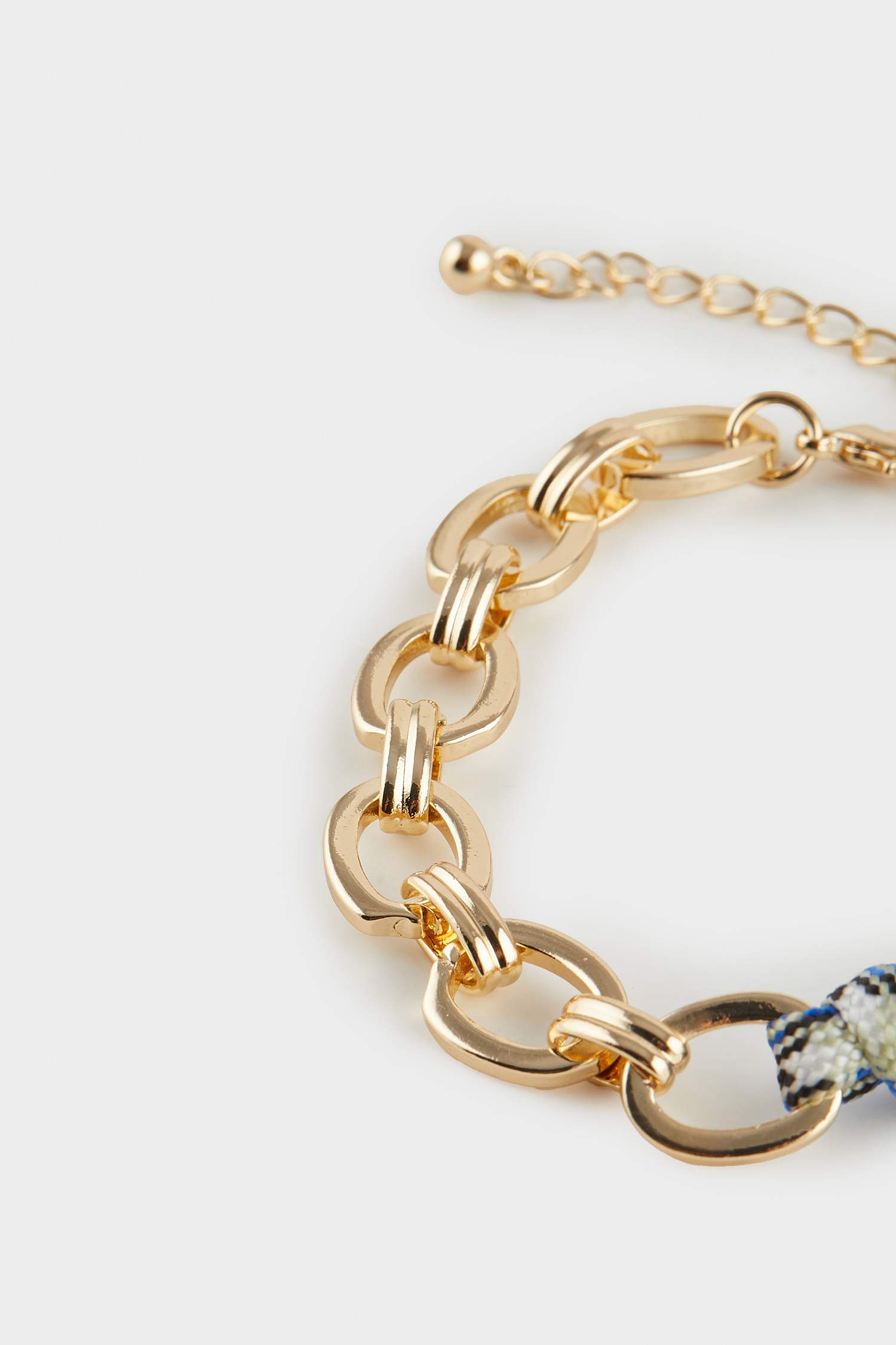 Kadın Mavi Detaylı Gold Bileklik