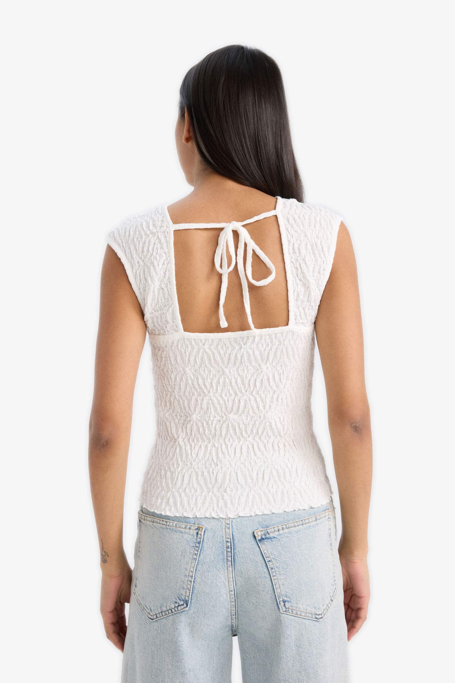 Топ с брумским узором и круглым вырезом