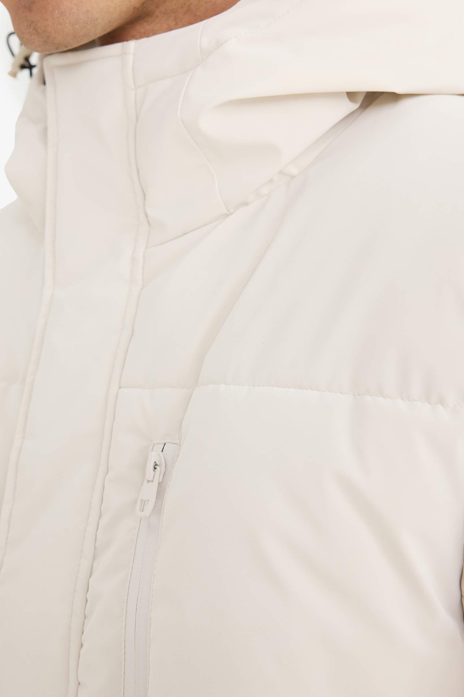 Su İtici Regular Fit Kapüşonlu Astarlı İç Cepli Fermuarlı Cepli Mont