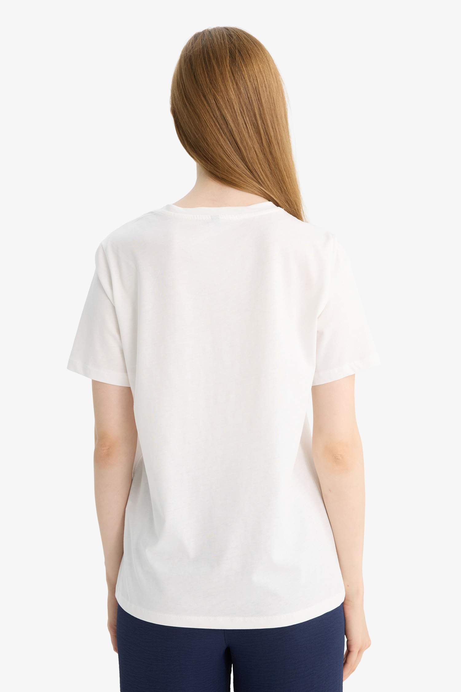 Regular Fit Crew Neck Cotton Short Sleeve T-Shirt