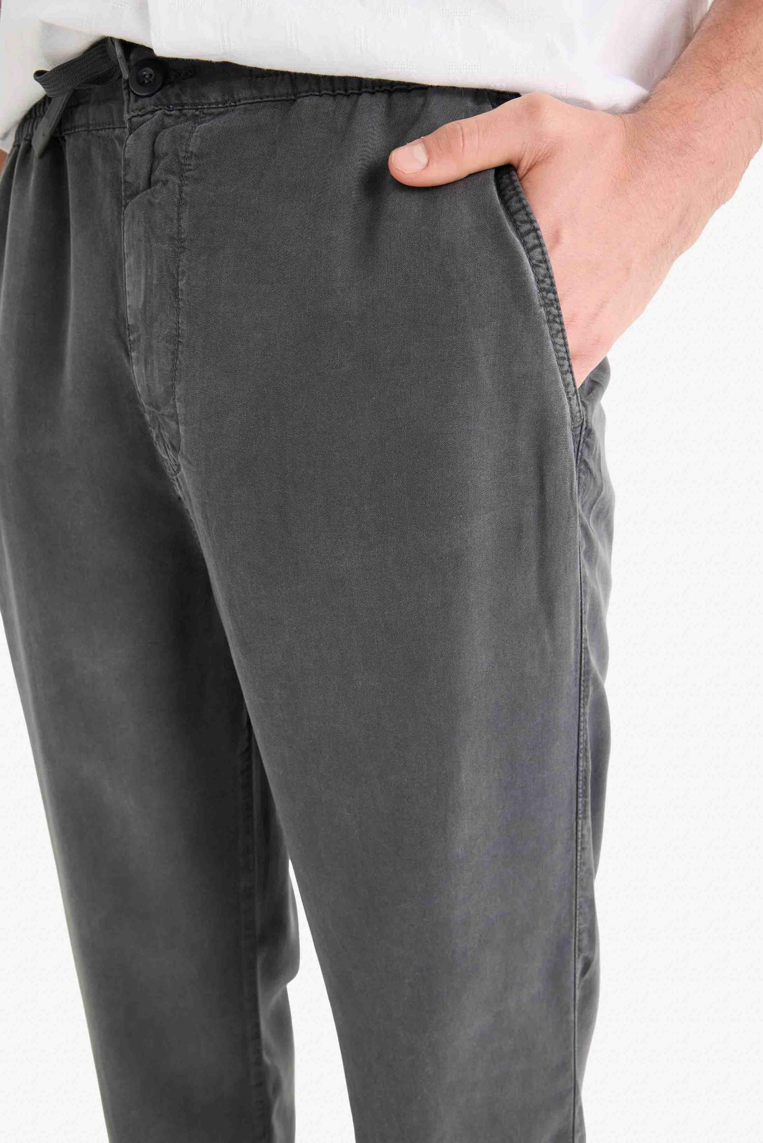 Bol Rahat Kesim Wide Leg Üç Cepli Geniş Paça Yazlık Tensel Pantolon