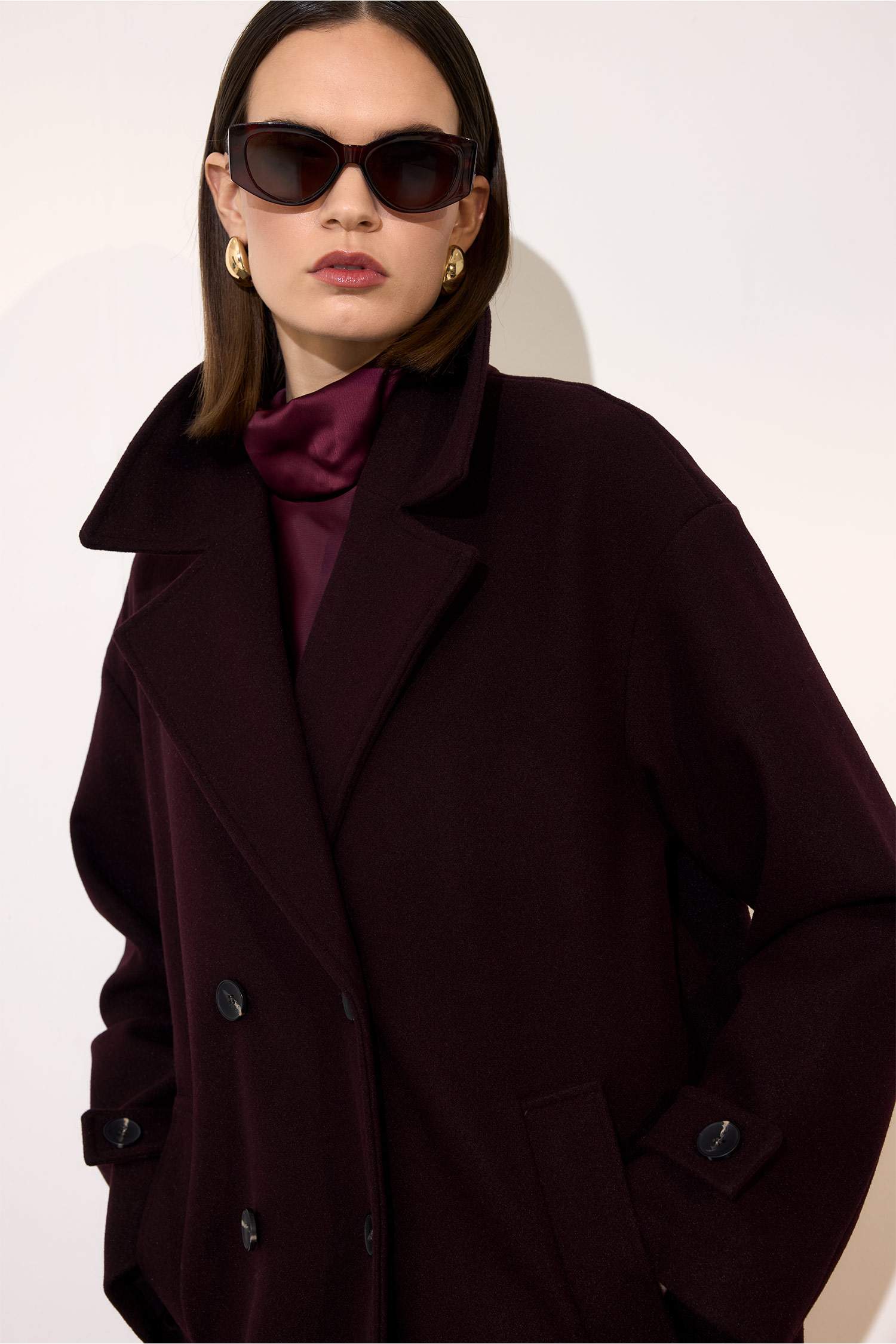 Regular Fit Kaşe Kaban