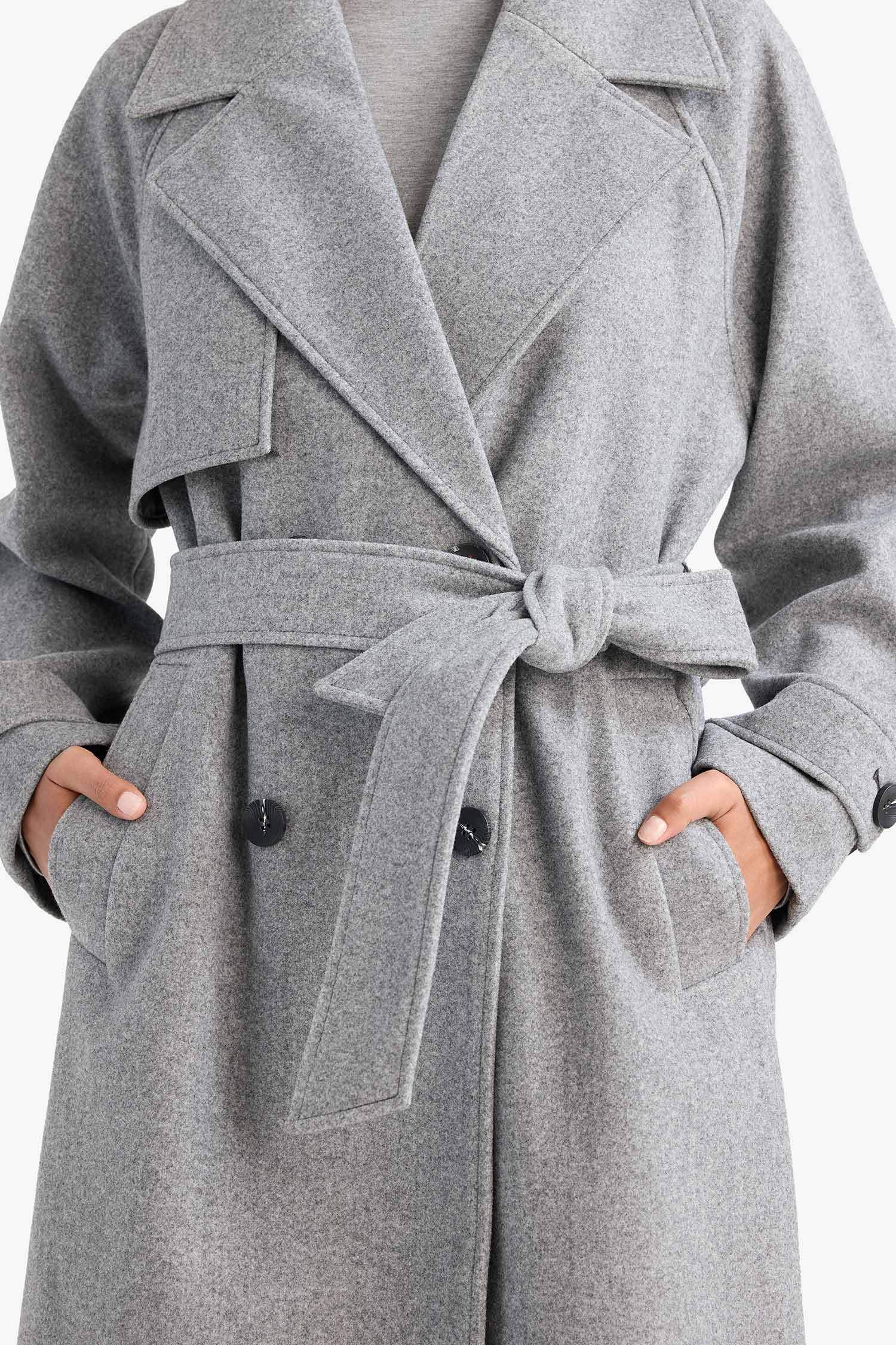 Regular Fit Button Down Cachet Long Coat