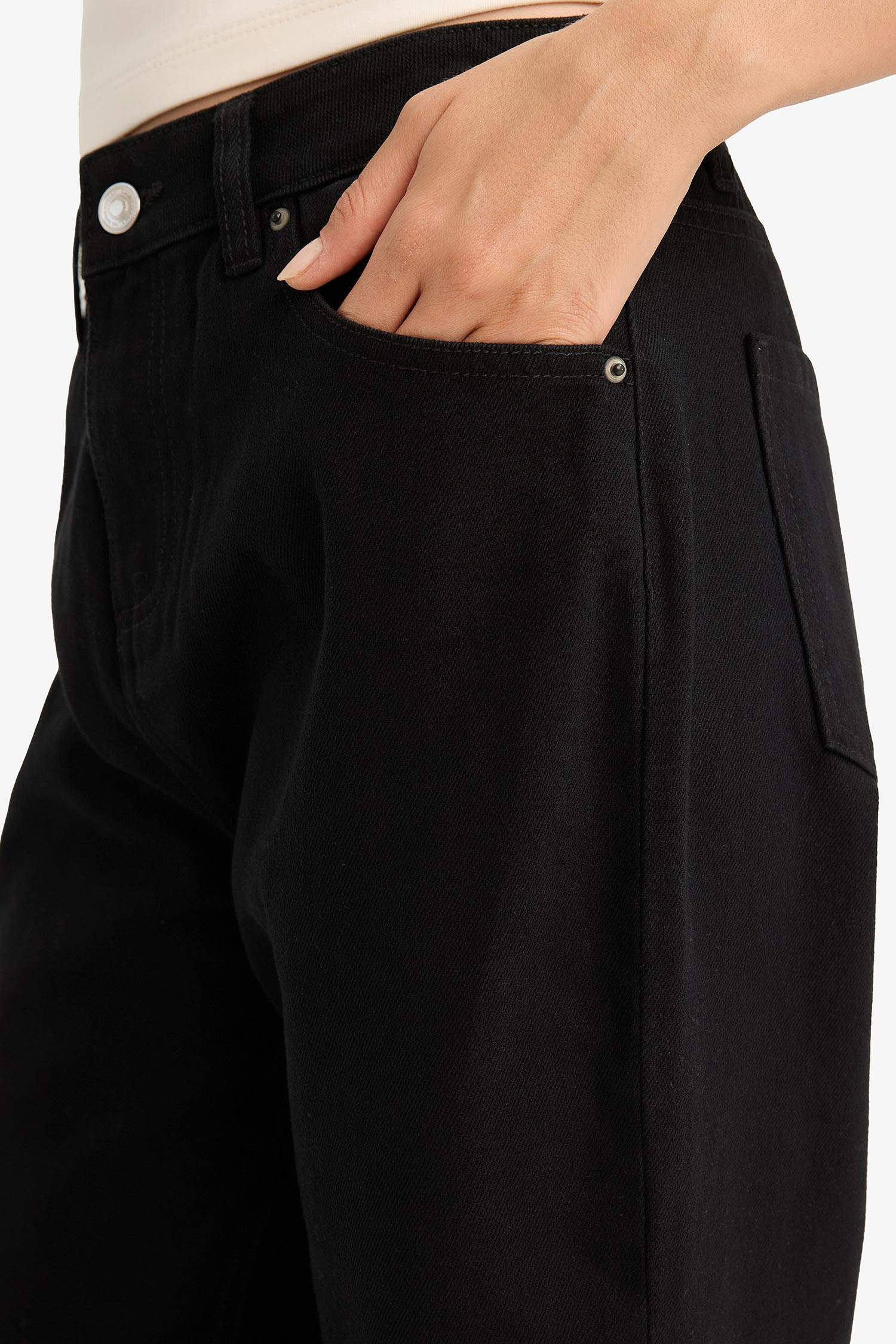 Габардиновые брюки Straight Fit с нормальной талией и стандартной длиной