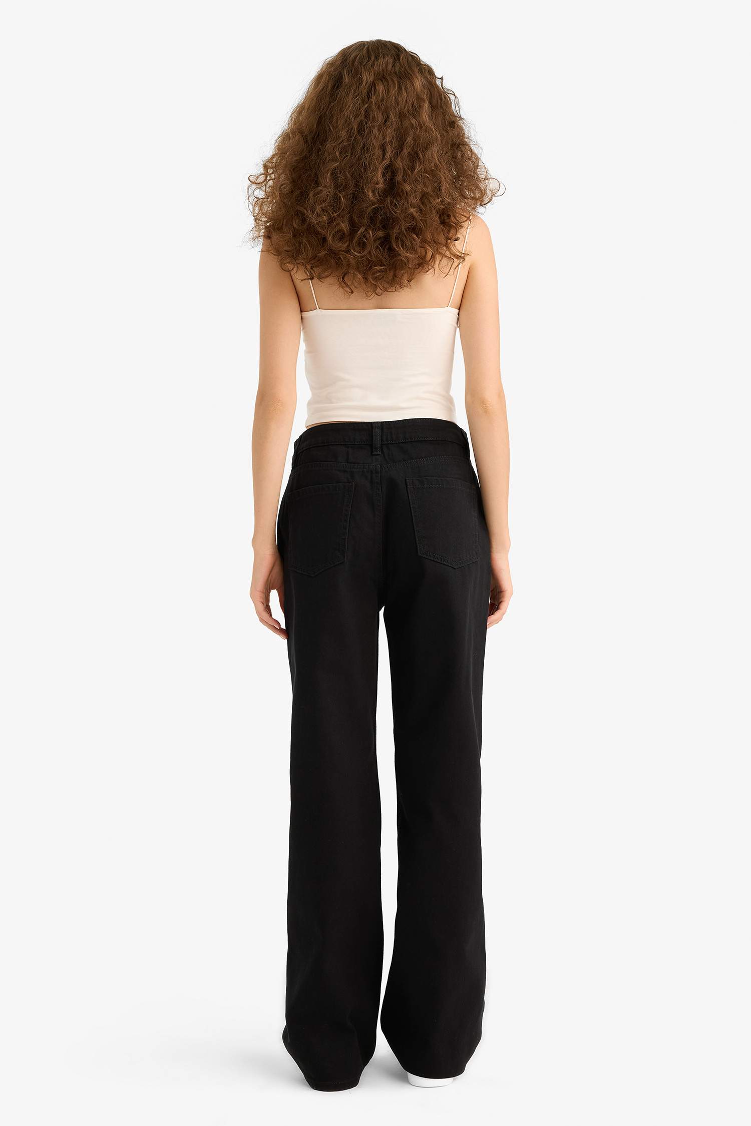 Габардиновые брюки Straight Fit с нормальной талией и стандартной длиной