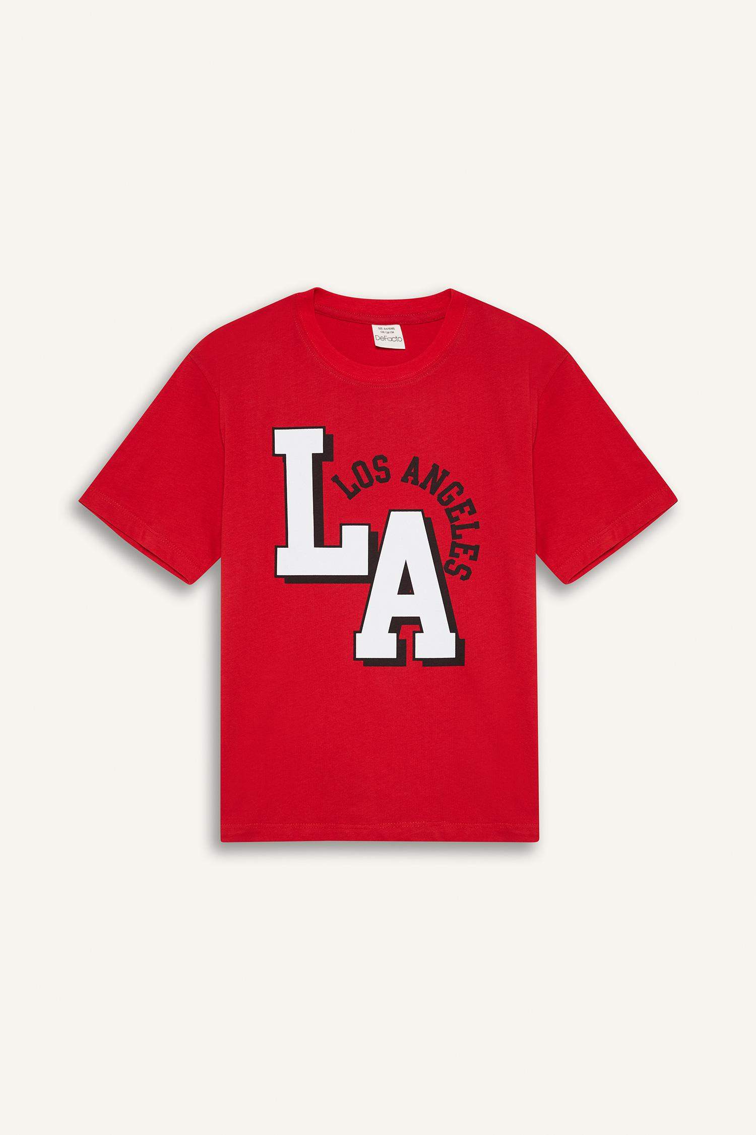 Комплект для мальчика из 2 предметов с принтом, футболка с коротким рукавом и шорты