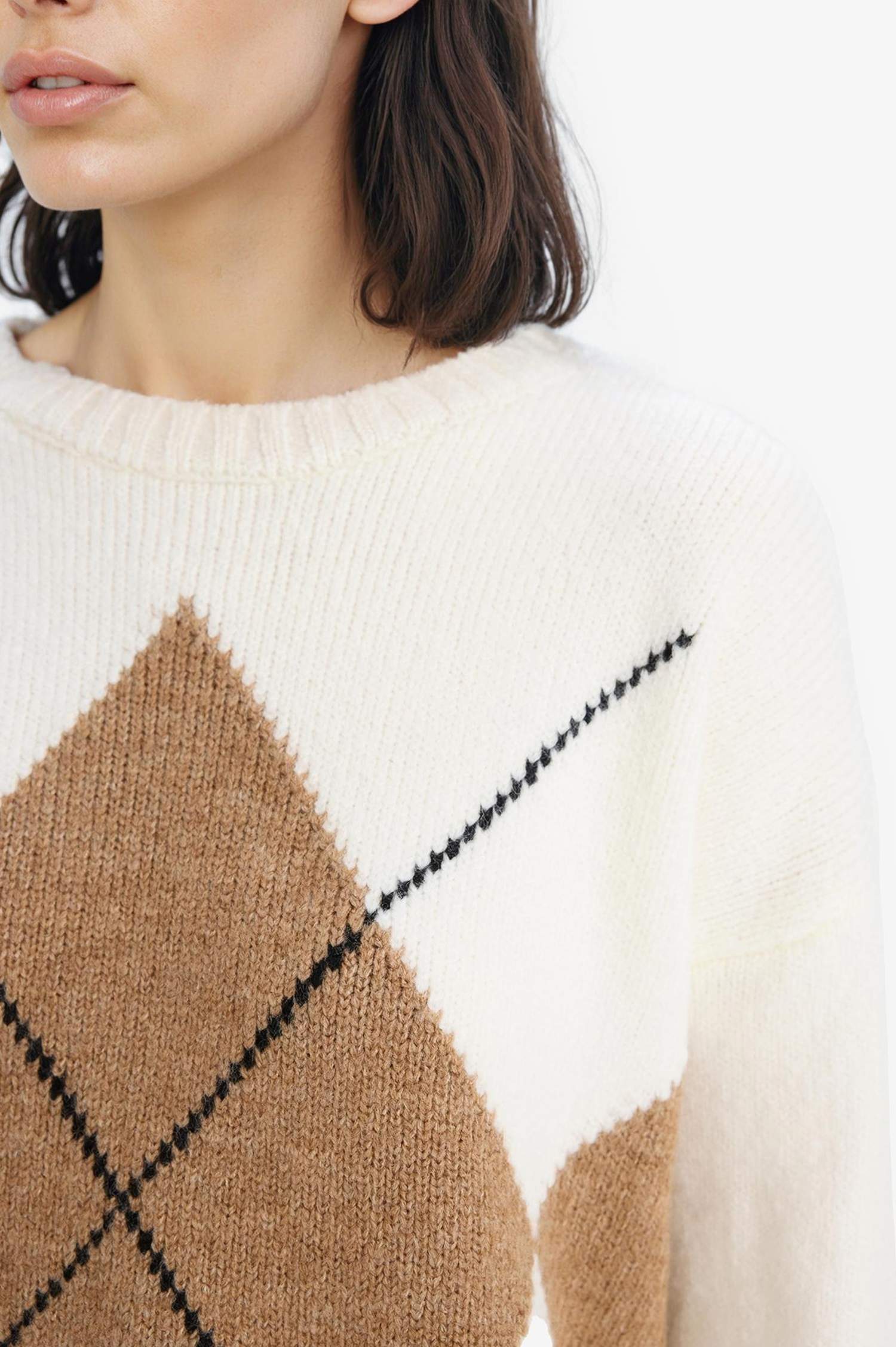 Oversize Fit Basic Crew Neck Knitwear Pullover